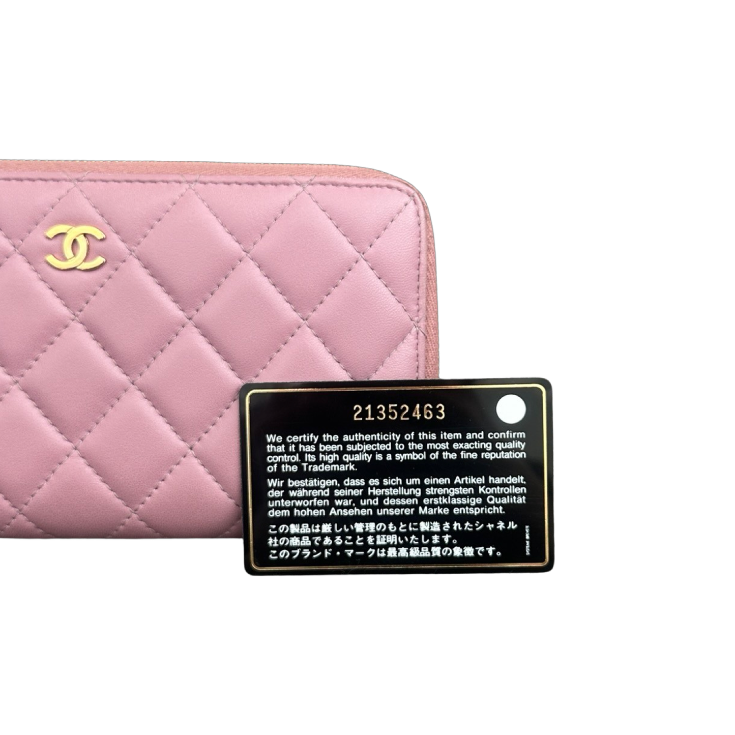 Chanel Classic Lambskin Long Wallet - GHW / Pink