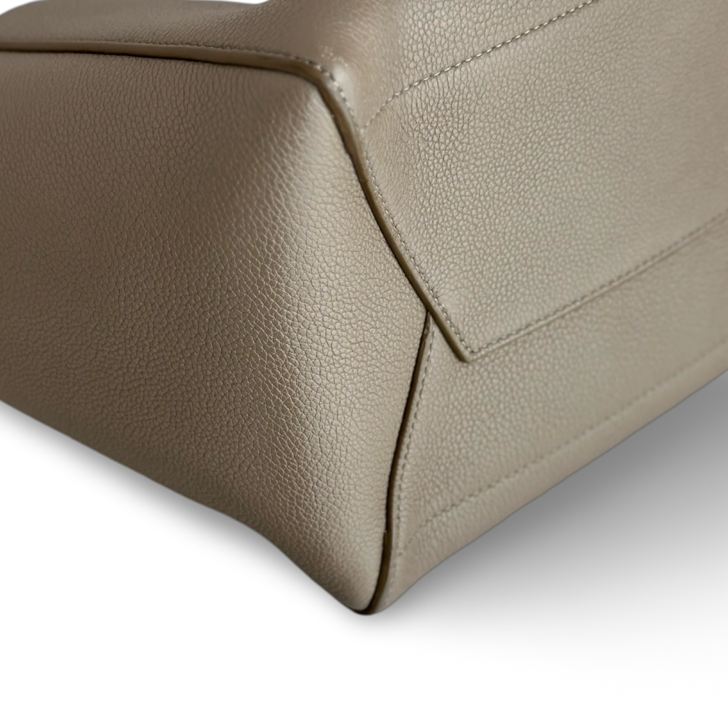Celine Leather Medium Seau Sangle - Gray