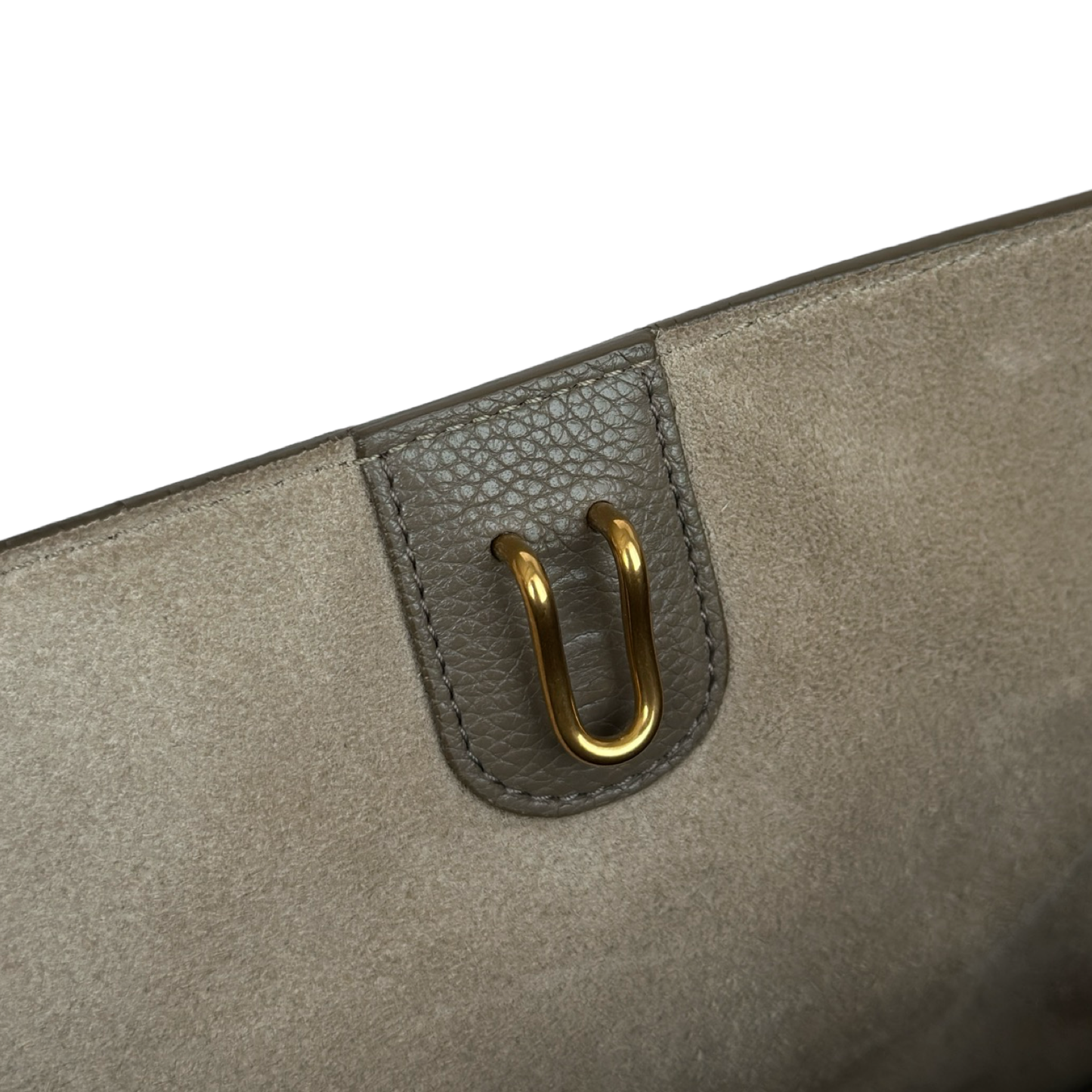 Celine Leather Medium Seau Sangle - Gray