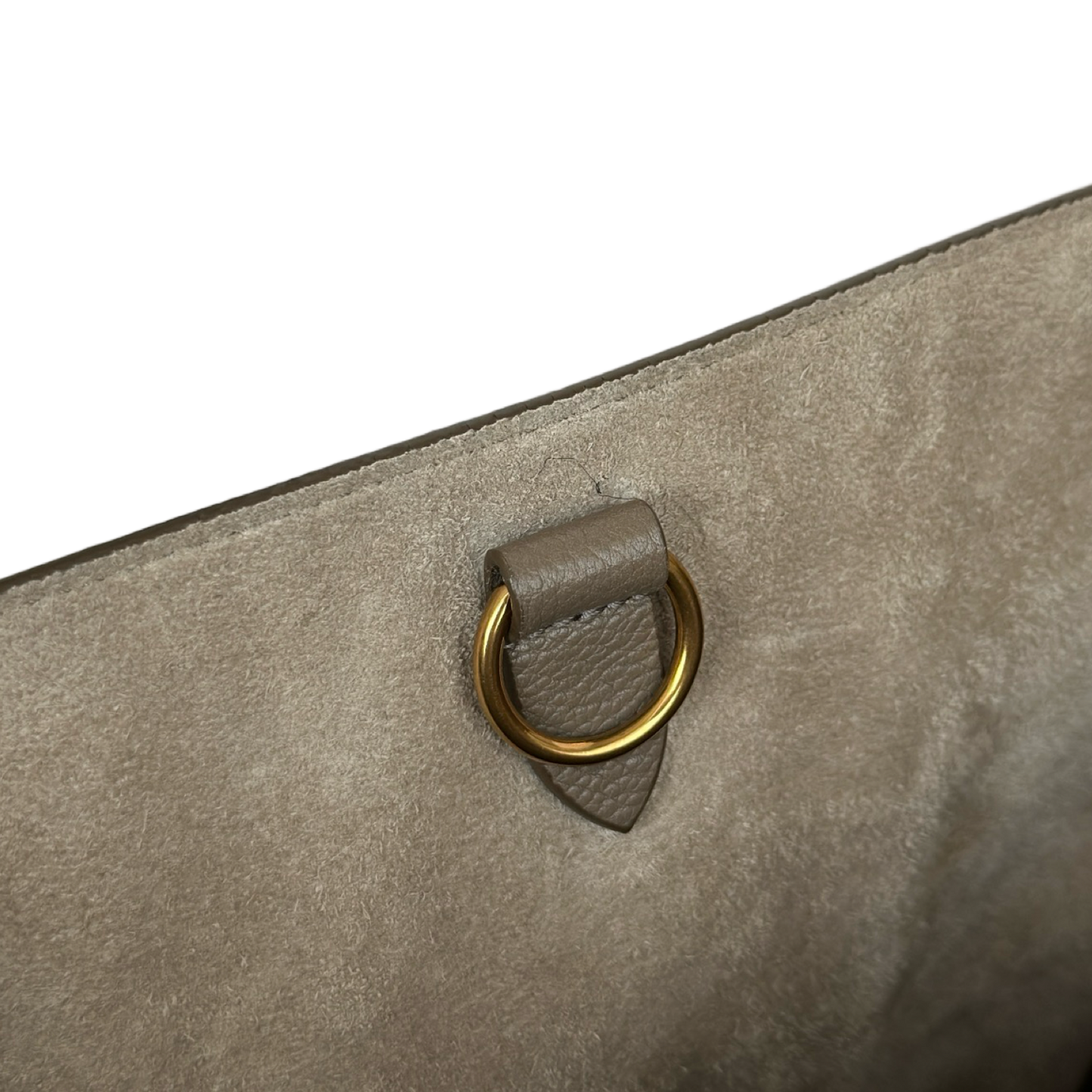 Celine Leather Medium Seau Sangle - Gray