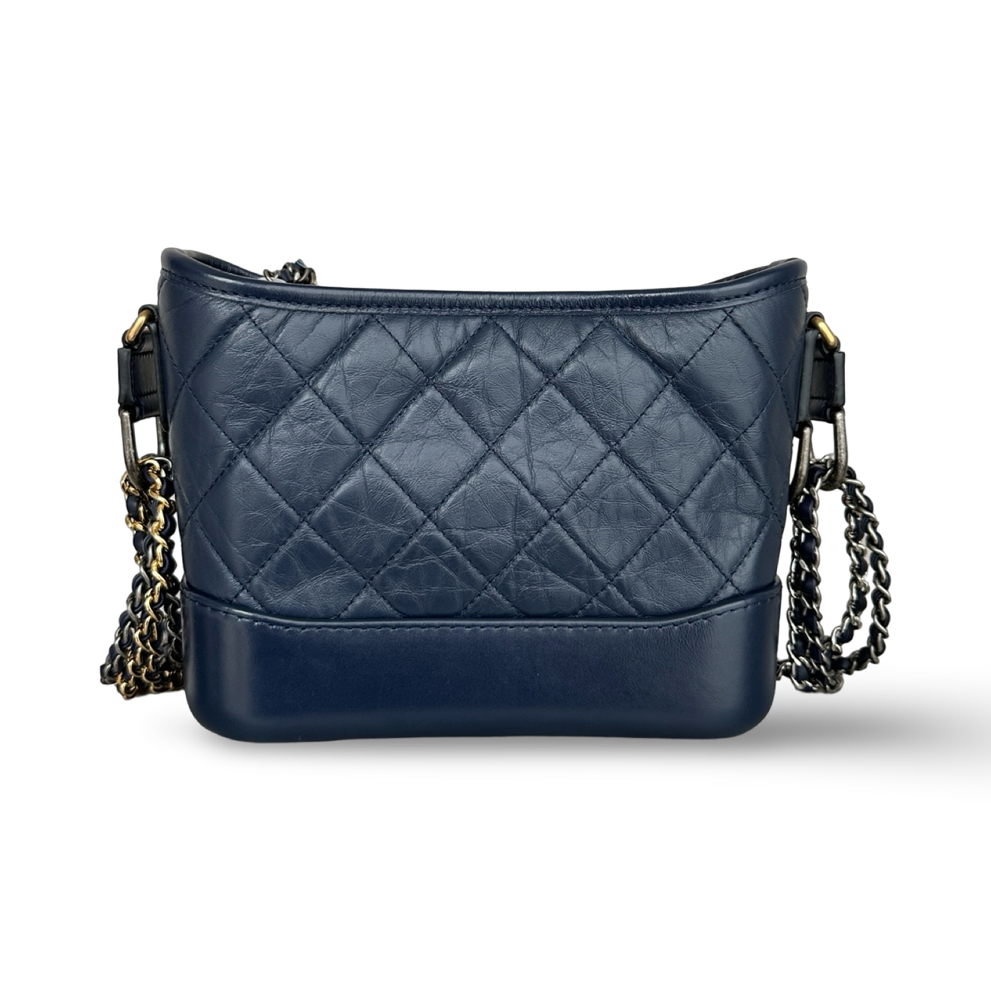 Chanel Small Gabrielle hobo 小牛皮流浪包 - 海軍藍 / 金銀扣