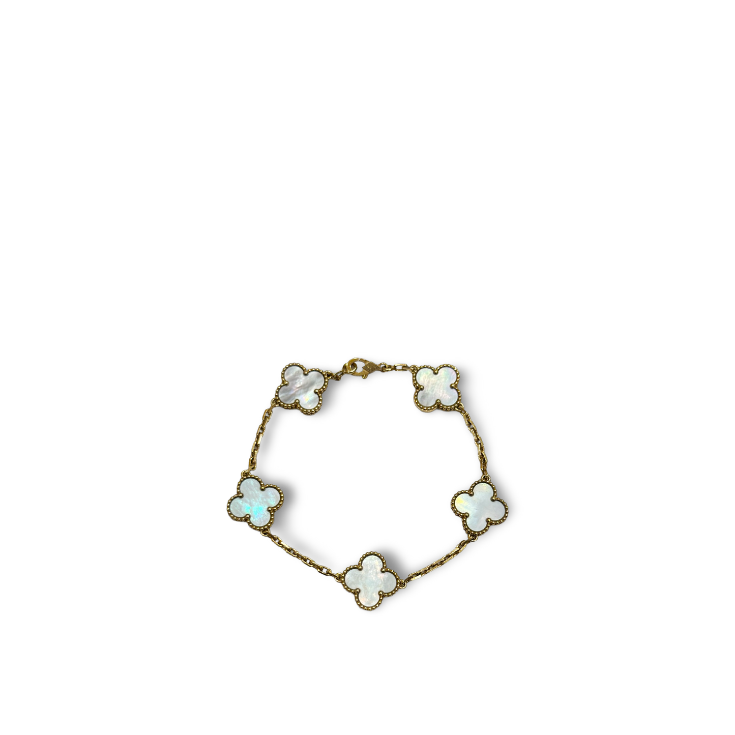 Van Cleef & Arpels Vintage 5 Motifs Alhambra bracelet - 18K / Pearl