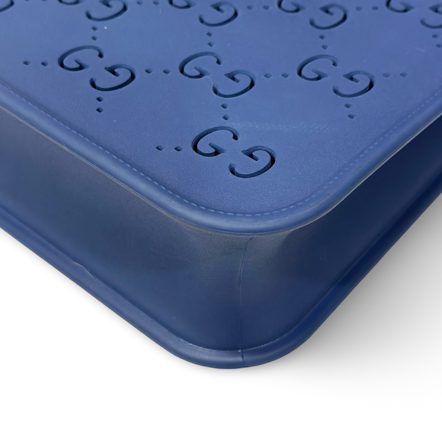 Gucci Kids' Monogram Top-Handle Rubber Tote Bag - Blue