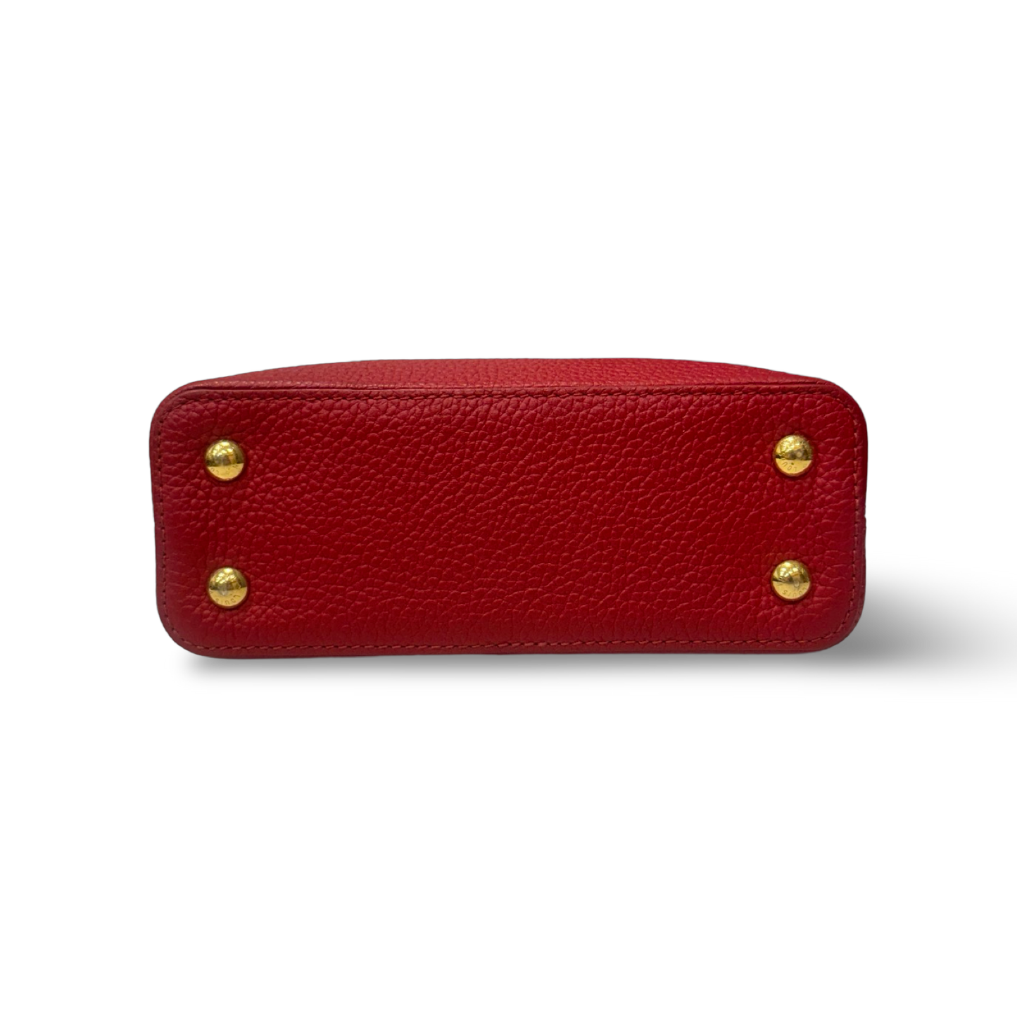 Louis Vuitton Mini Capucines BB 牛皮皮革手挽肩背兩用袋 – 紅色 / 金釦