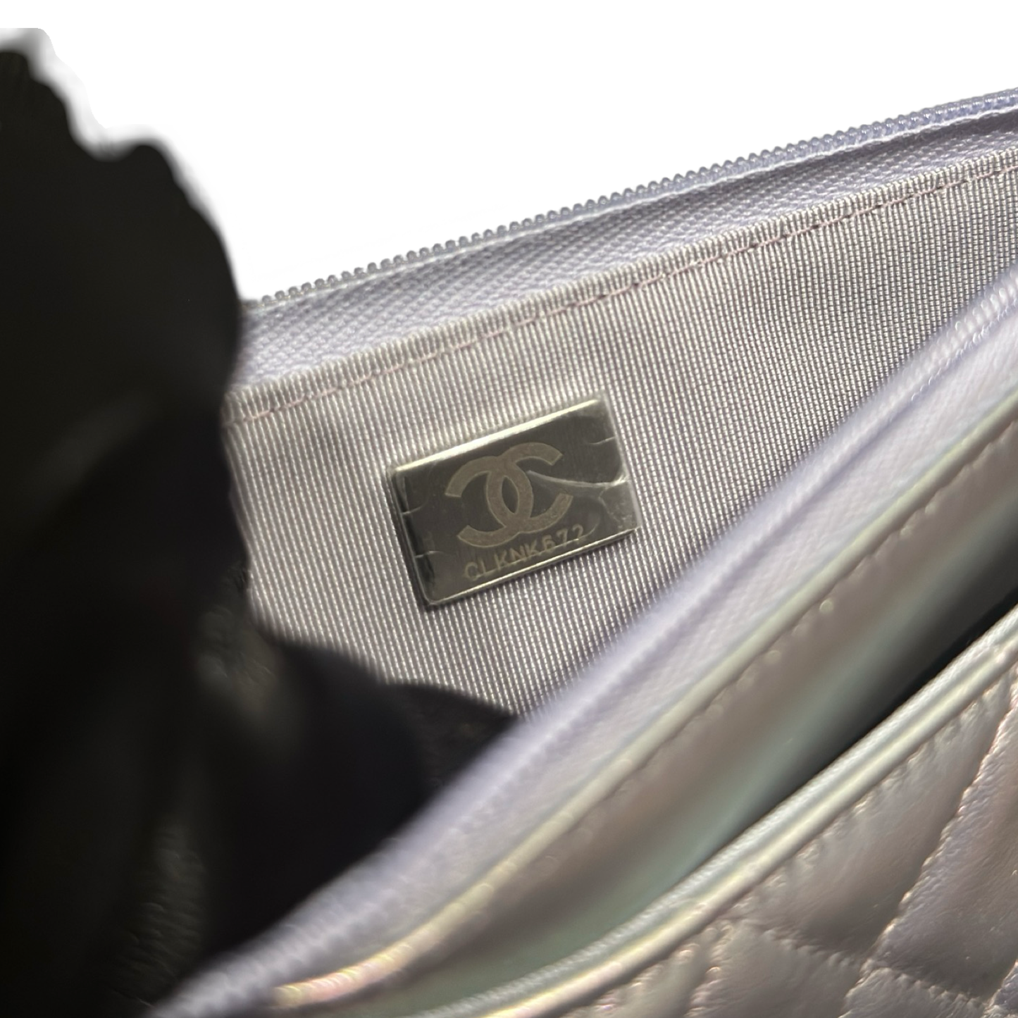 Chanel Quilted Metallic WOC Bag - SHW / Silver