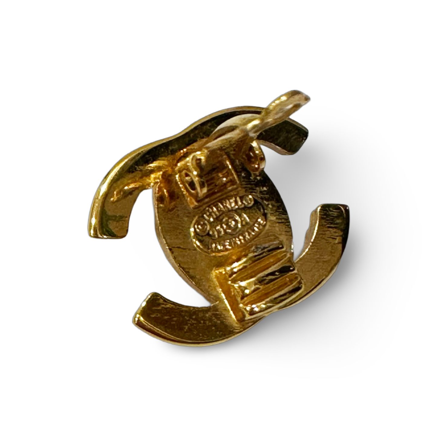 Chanel CC Logo Turnlock Earrings - Gold