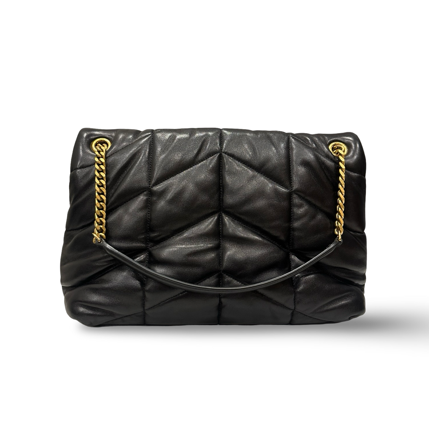 Saint Laurent Quilted Medium Puffer Shoulder Bag - GHW / Black