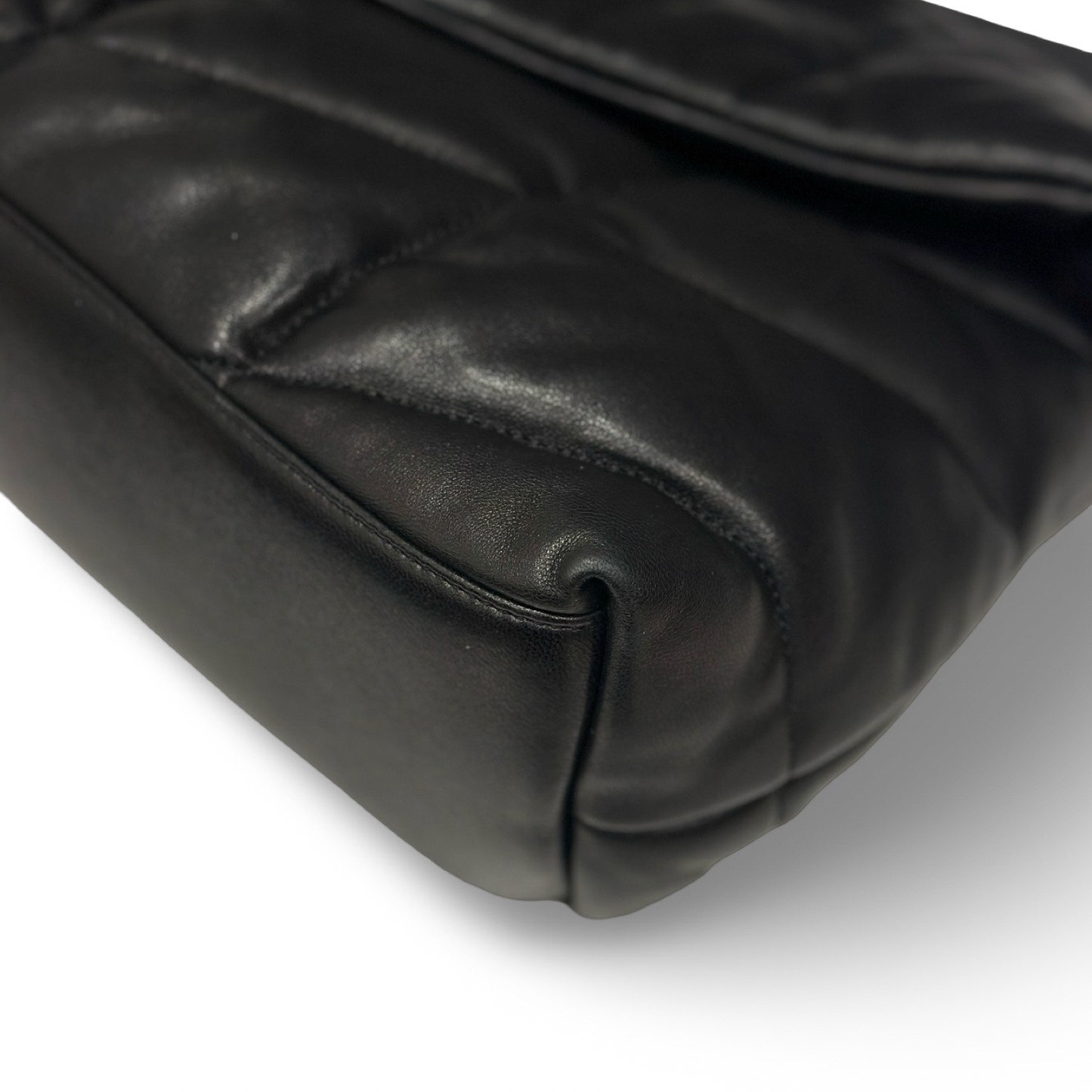 Saint Laurent Quilted Medium Puffer Shoulder Bag - GHW / Black
