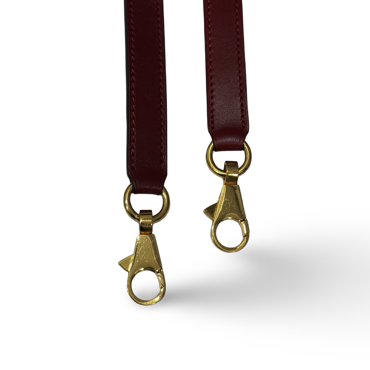 Hermes Vintage Kelly 32 Toile - GHW / Dark Red