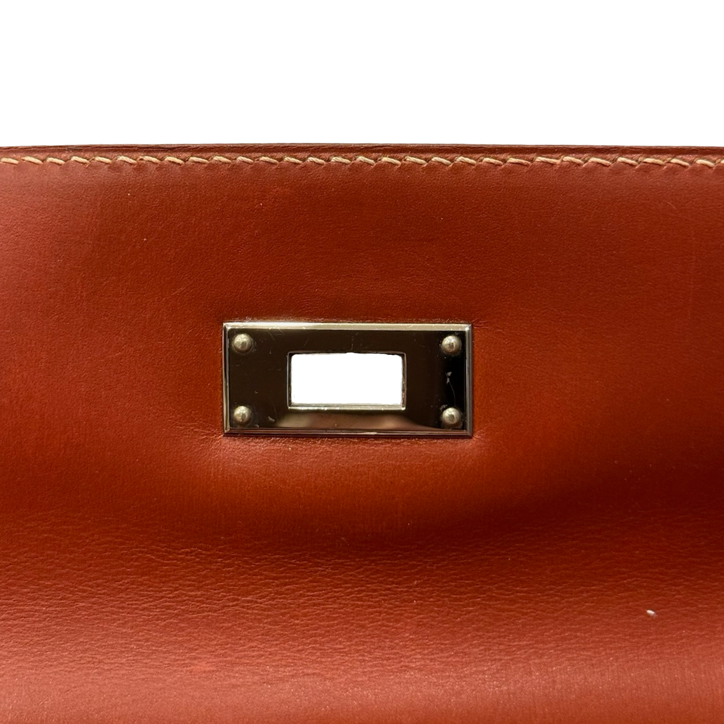 Hermes Vintage Box 32 Kelly Bag - SHW / Red