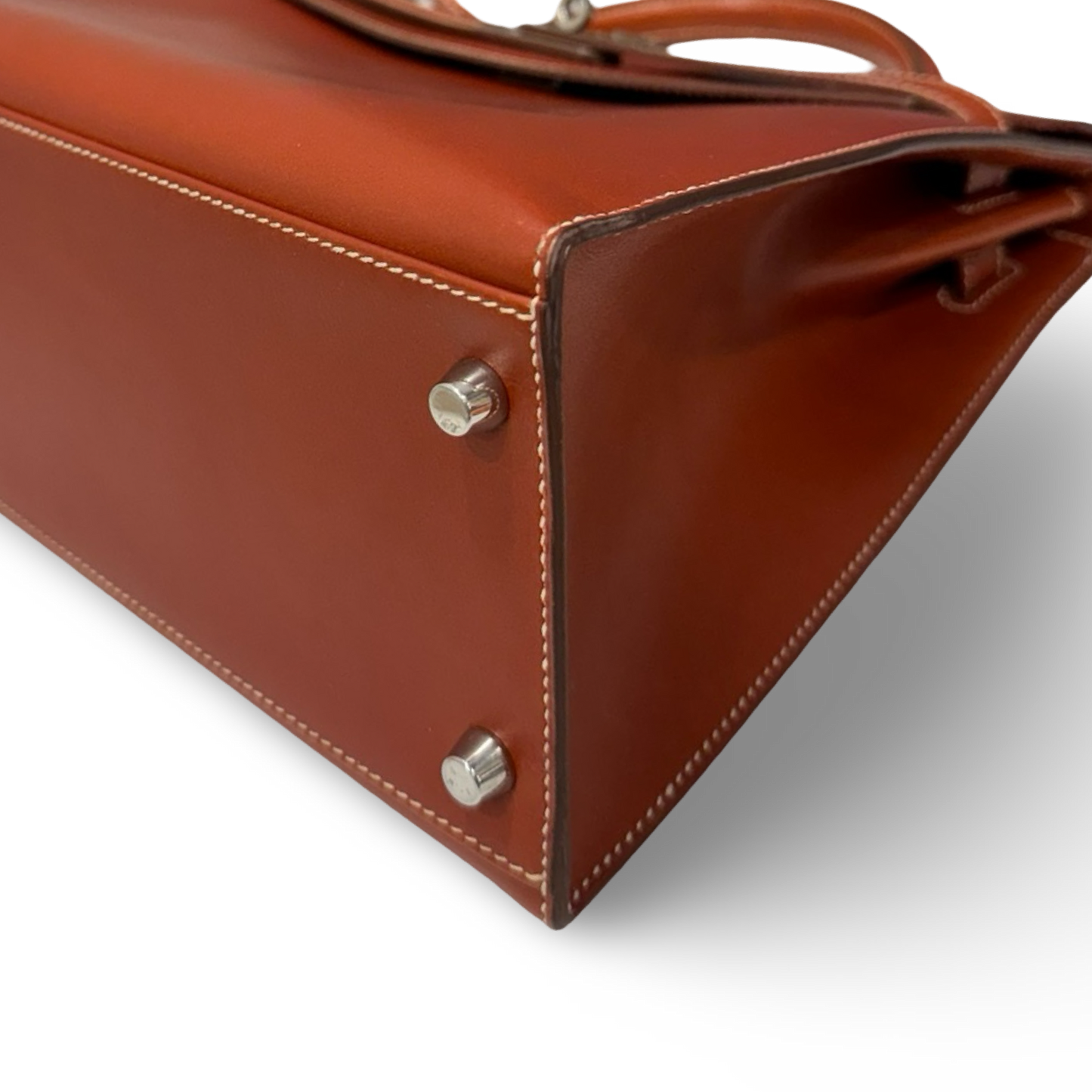 Hermes Vintage Box 32 Kelly Bag - SHW / Red