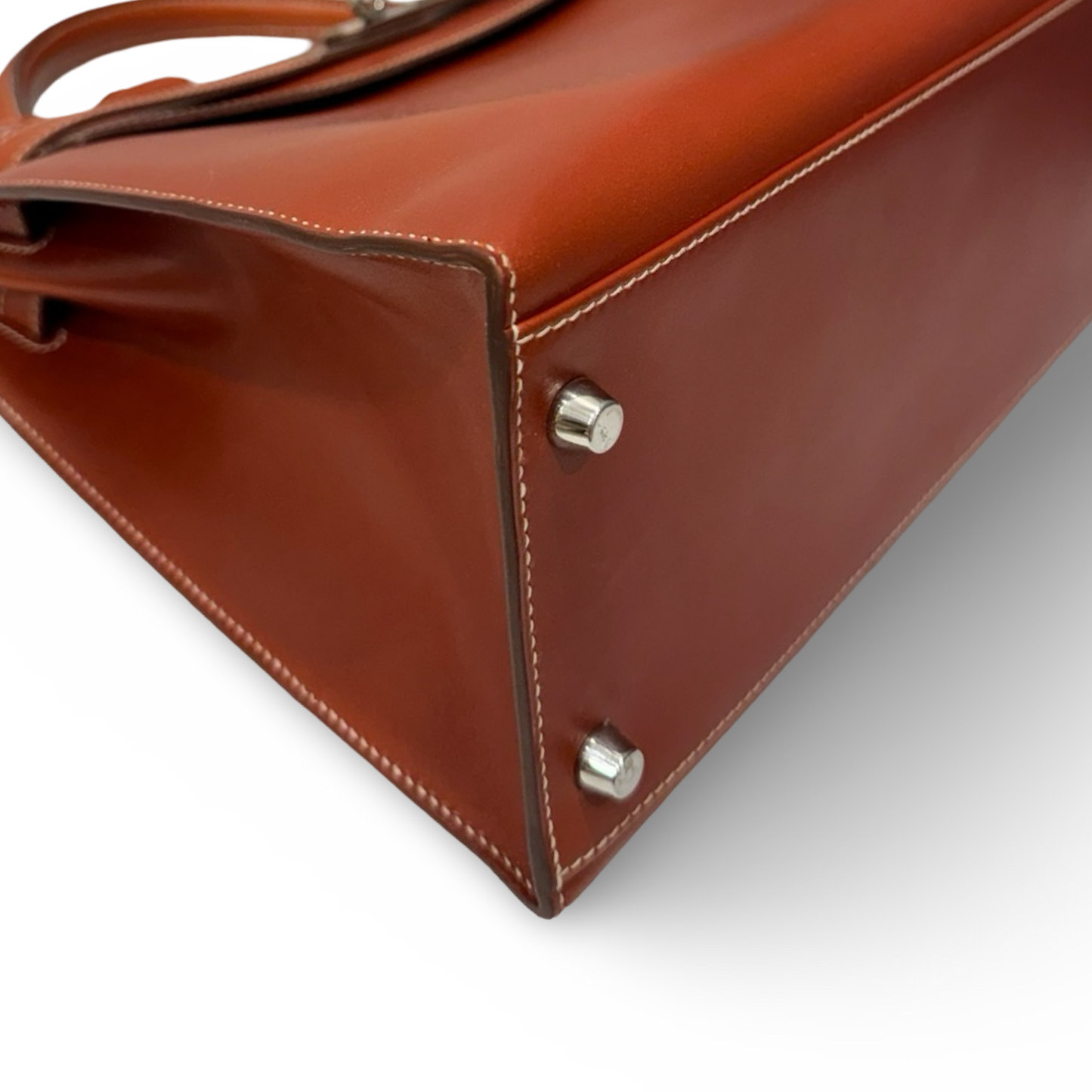 Hermes Vintage Box 32 Kelly Bag - SHW / Red