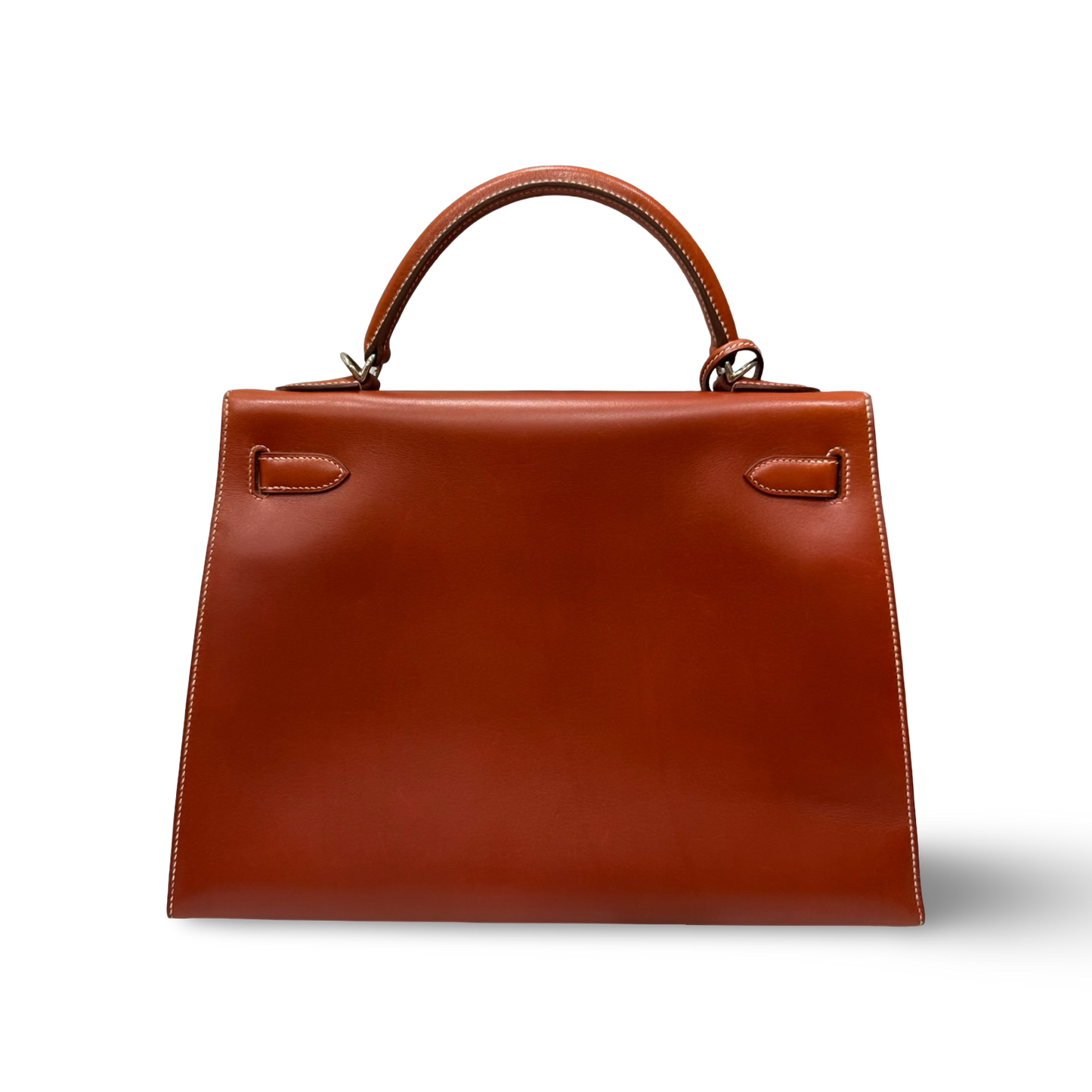 Hermes Vintage Box 32 Kelly Bag - SHW / Red