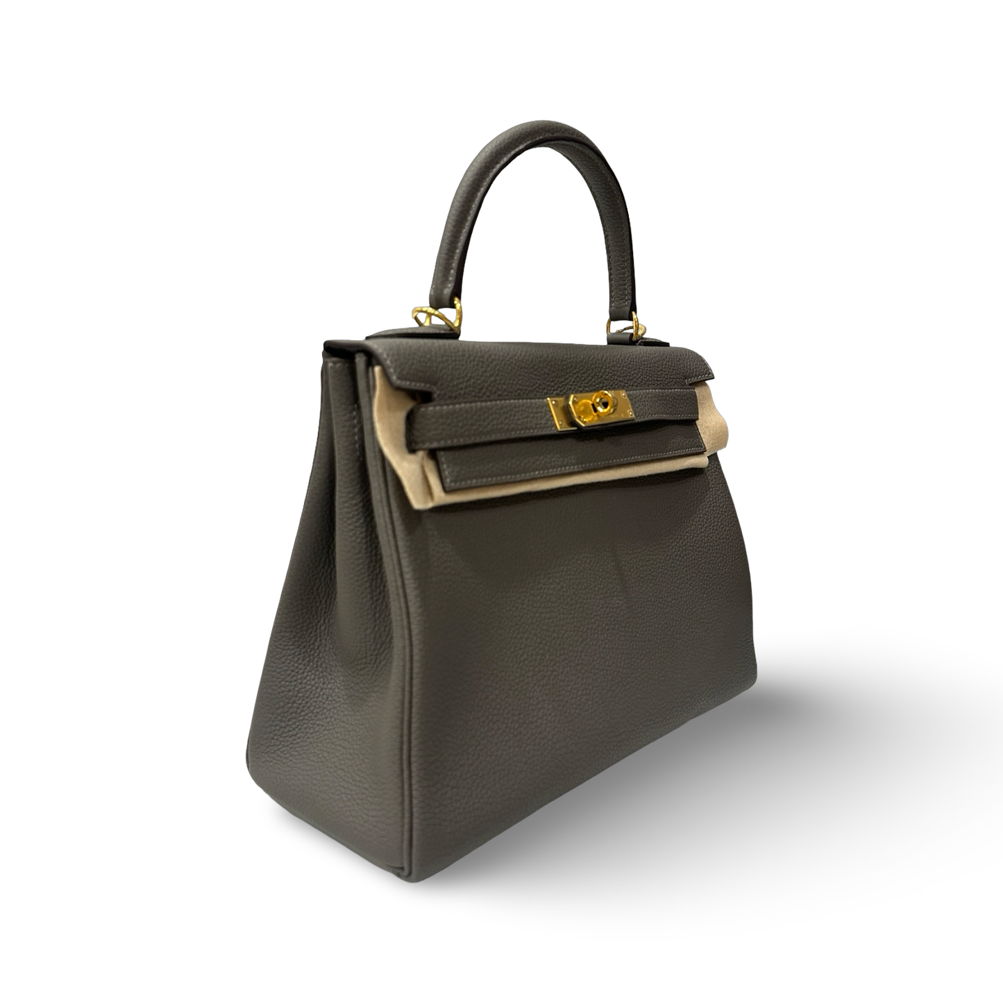 Hermes Togo Kelly 28 - GHW / Grey
