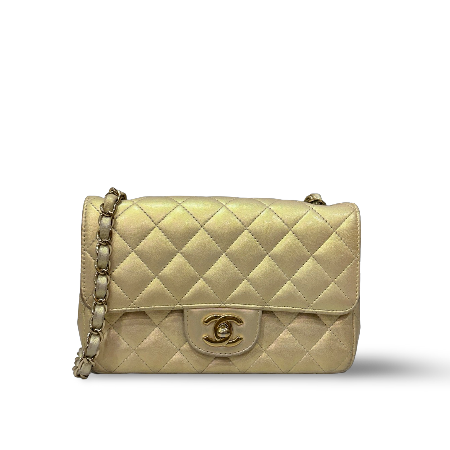 Chanel Quilted Lambskin Mini Rectangular Flap Bag - GHW / Champgine