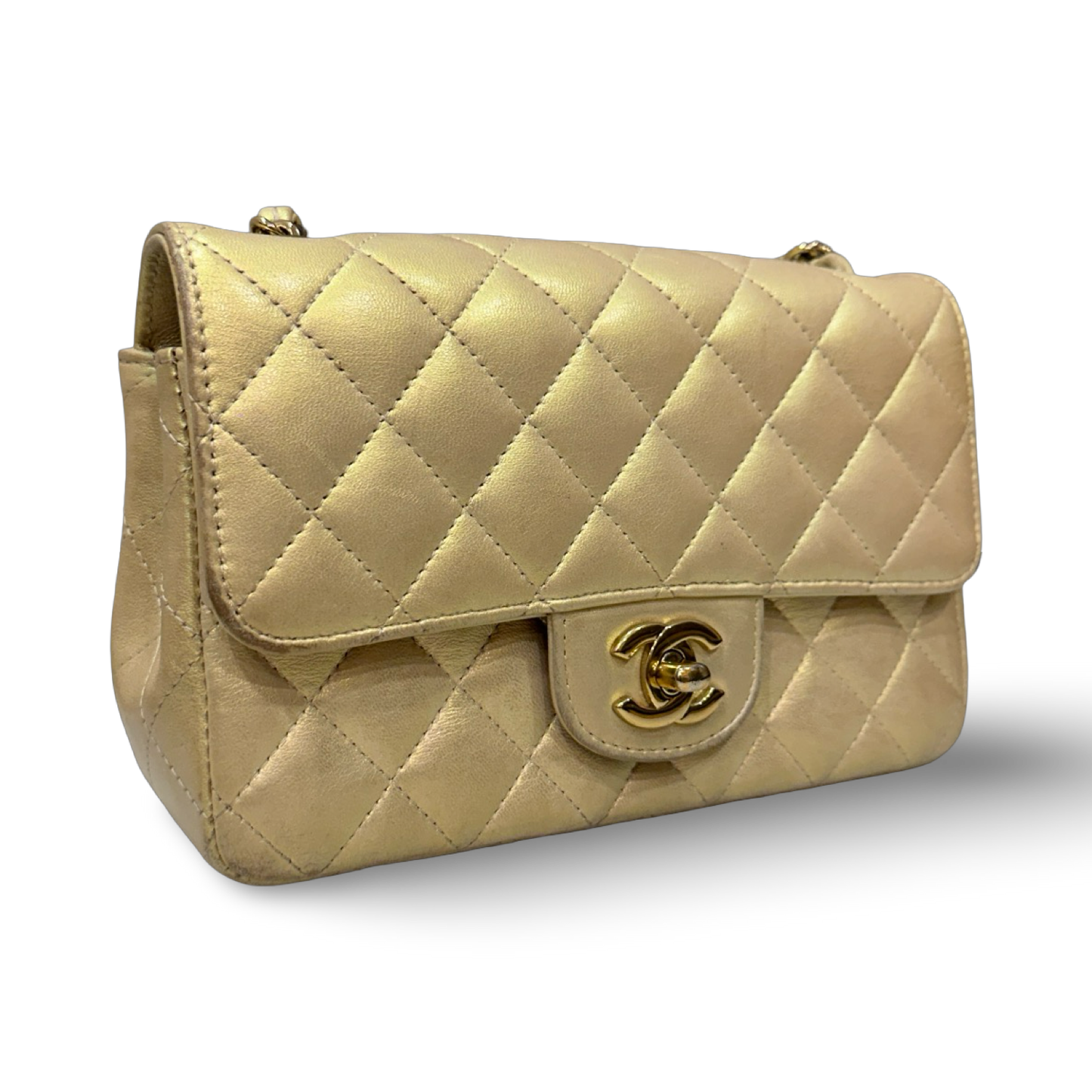 Chanel Quilted Lambskin Mini Rectangular Flap Bag - GHW / Champgine