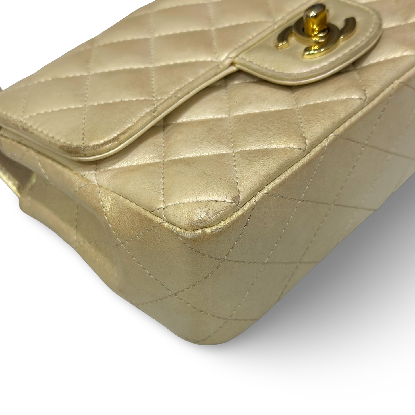 Chanel Quilted Lambskin Mini Rectangular Flap Bag - GHW / Champgine