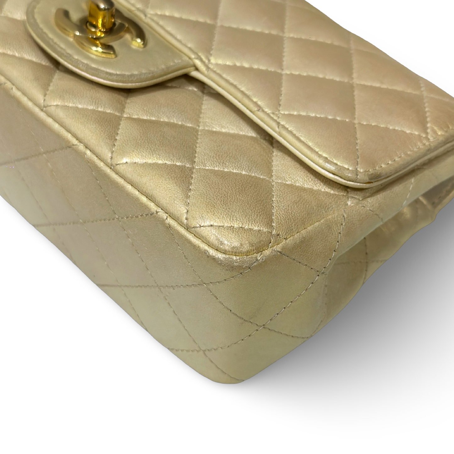 Chanel Quilted Lambskin Mini Rectangular Flap Bag - GHW / Champgine