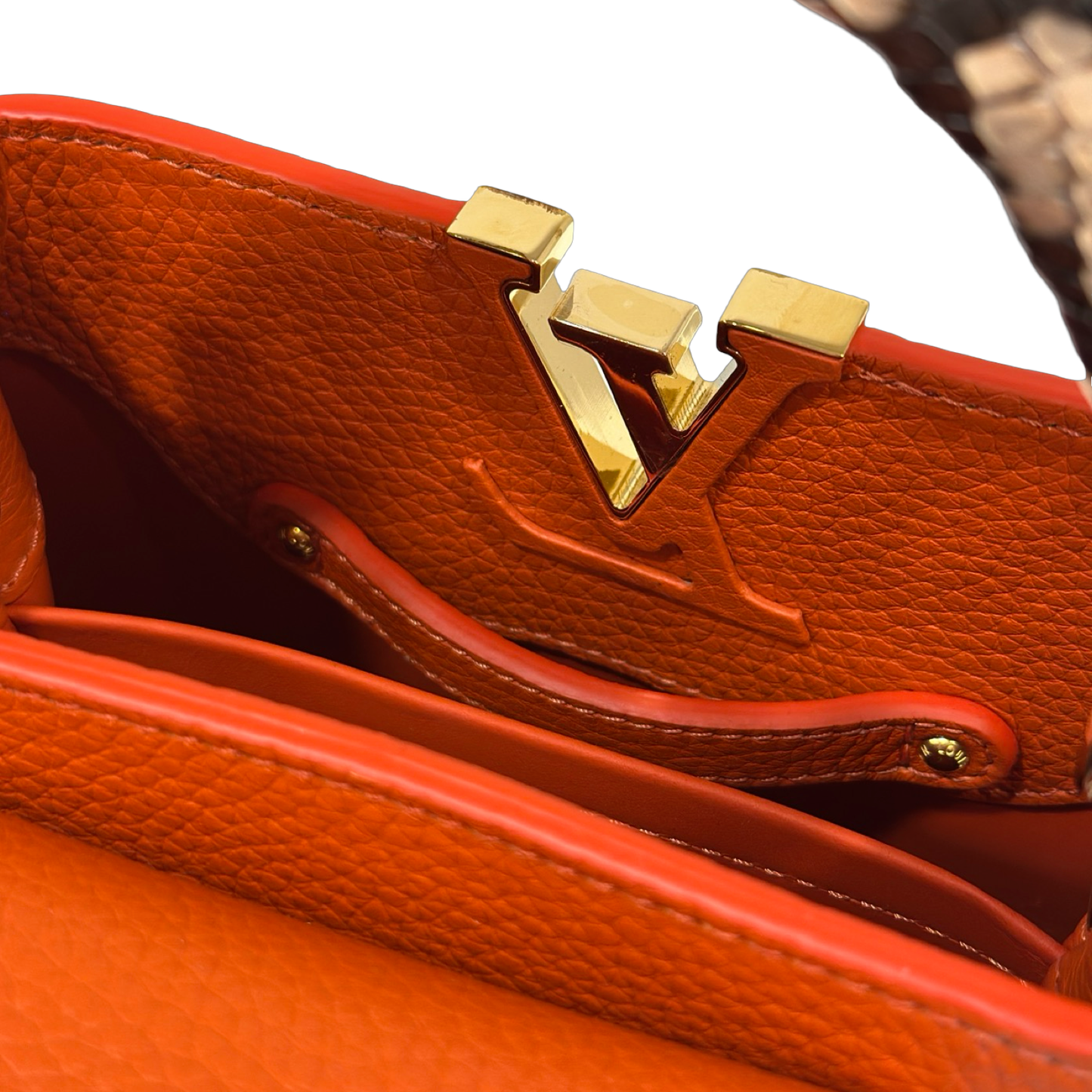 Louis Vuitton Python Skin Mini Capucines - GHW / Orange