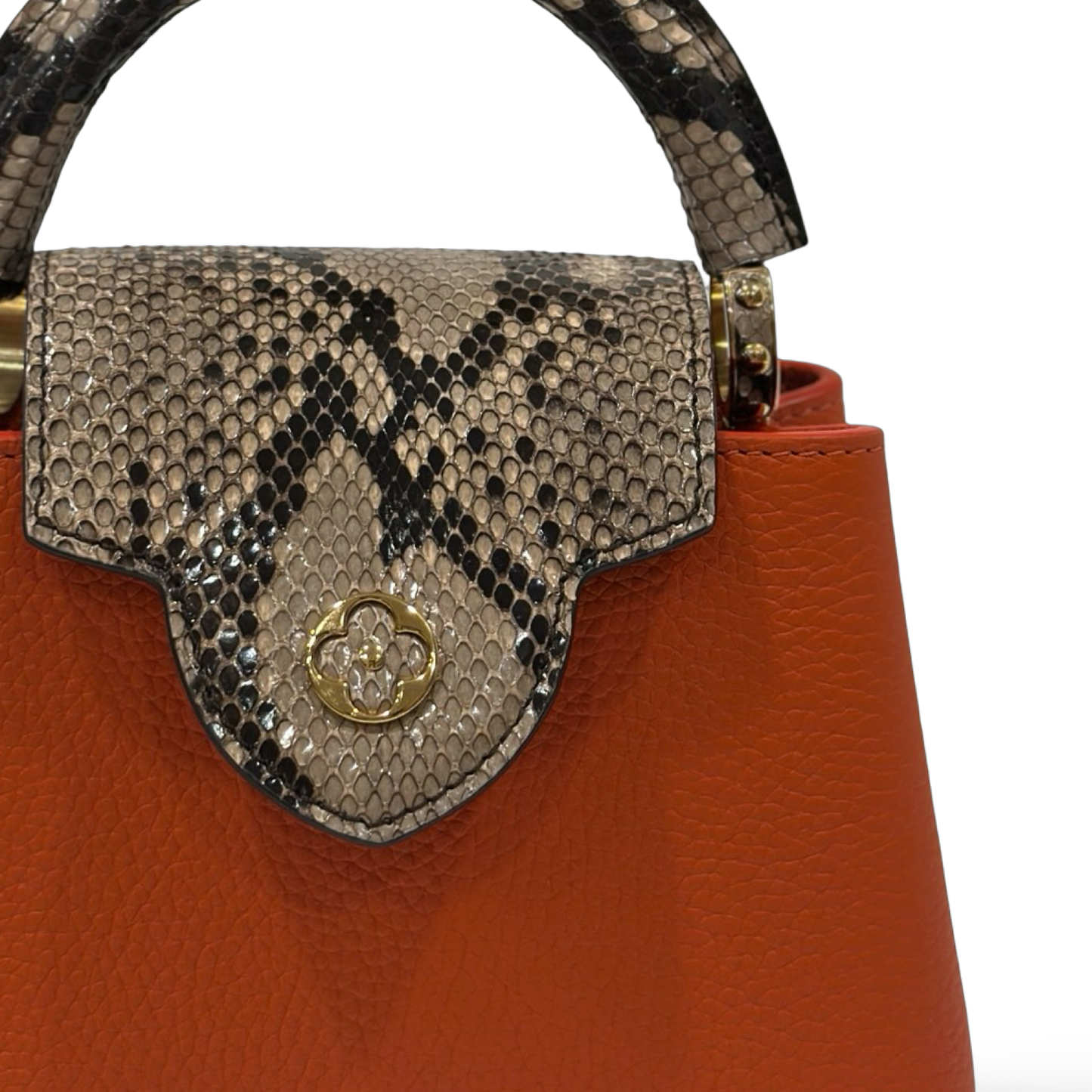 Louis Vuitton Python Skin Mini Capucines - GHW / Orange