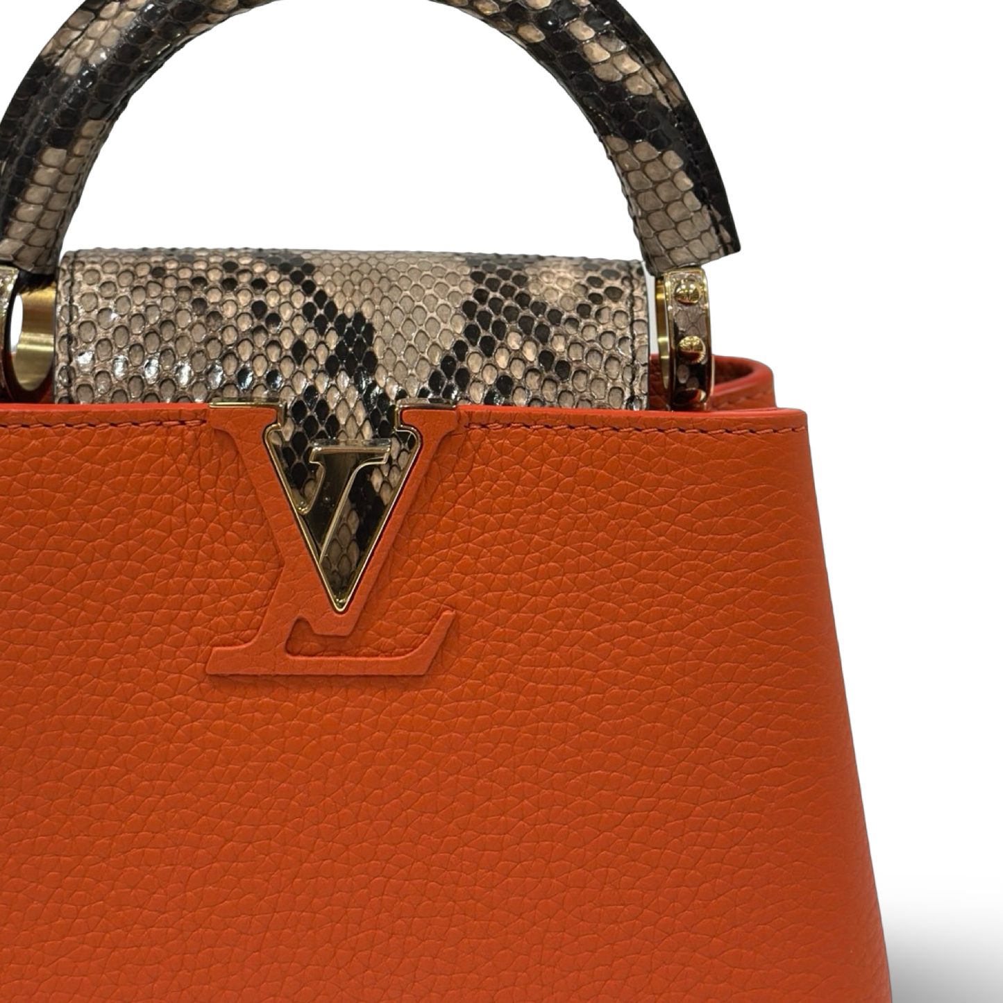 Louis Vuitton Python Skin Mini Capucines - GHW / Orange