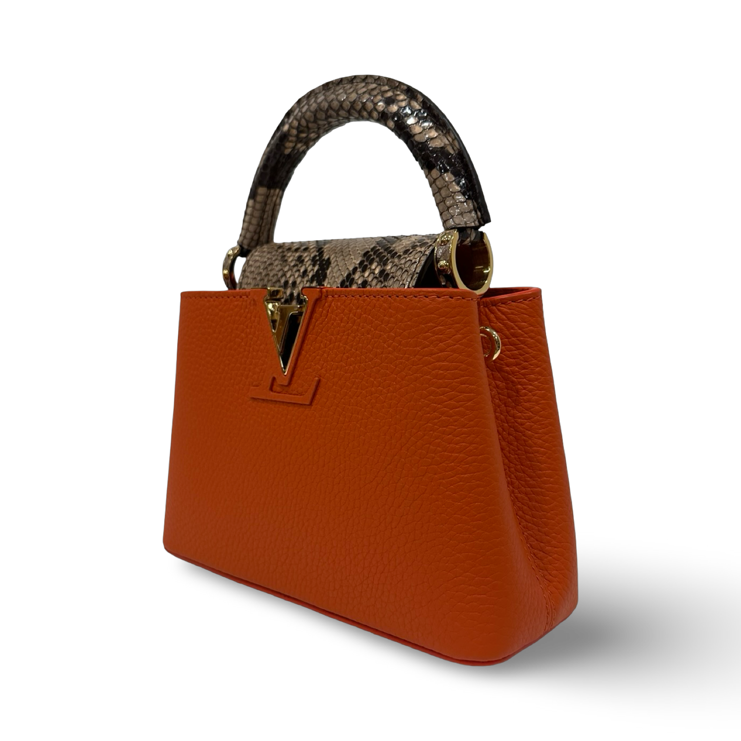 Louis Vuitton Python Skin Mini Capucines - GHW / Orange
