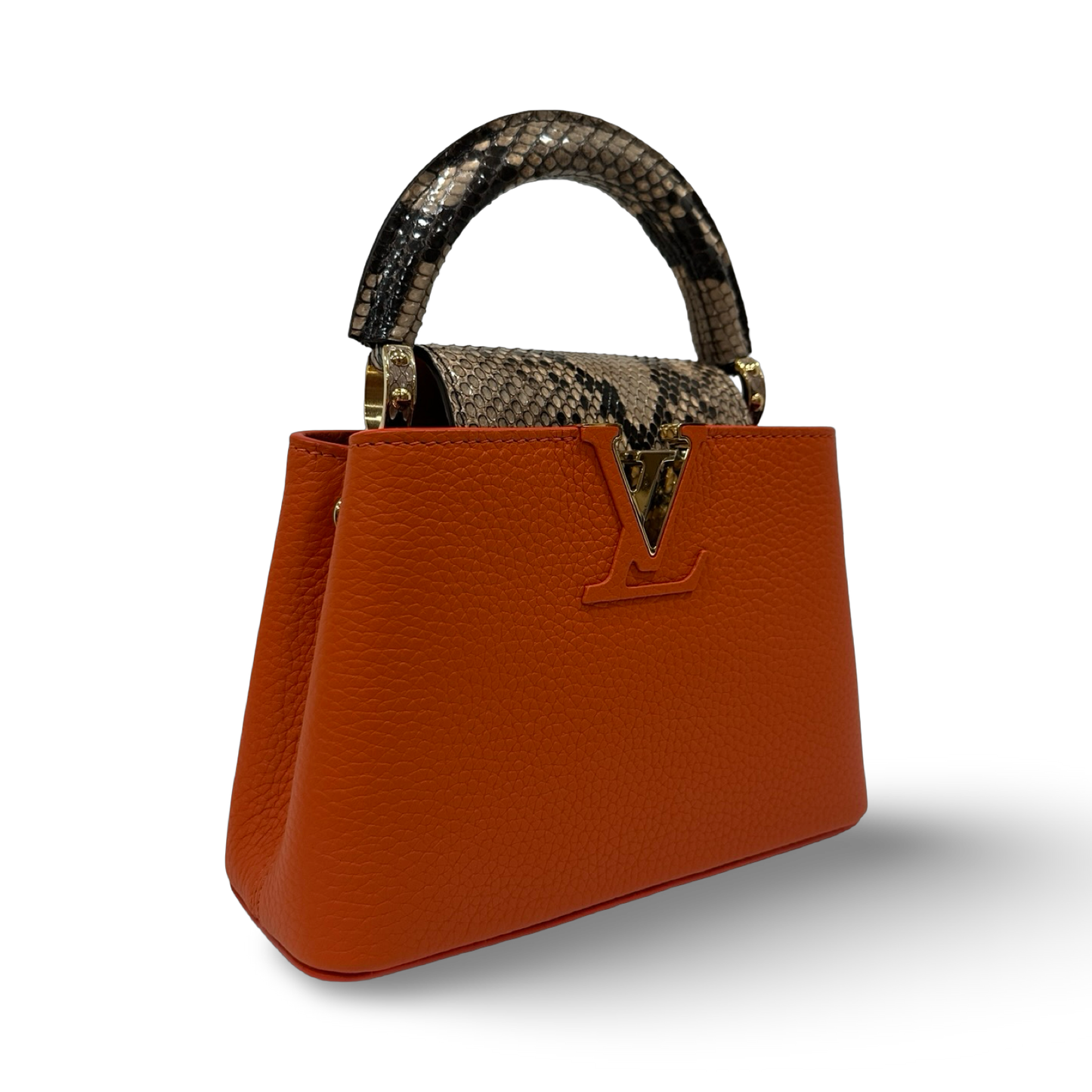Louis Vuitton Python Skin Mini Capucines - GHW / Orange