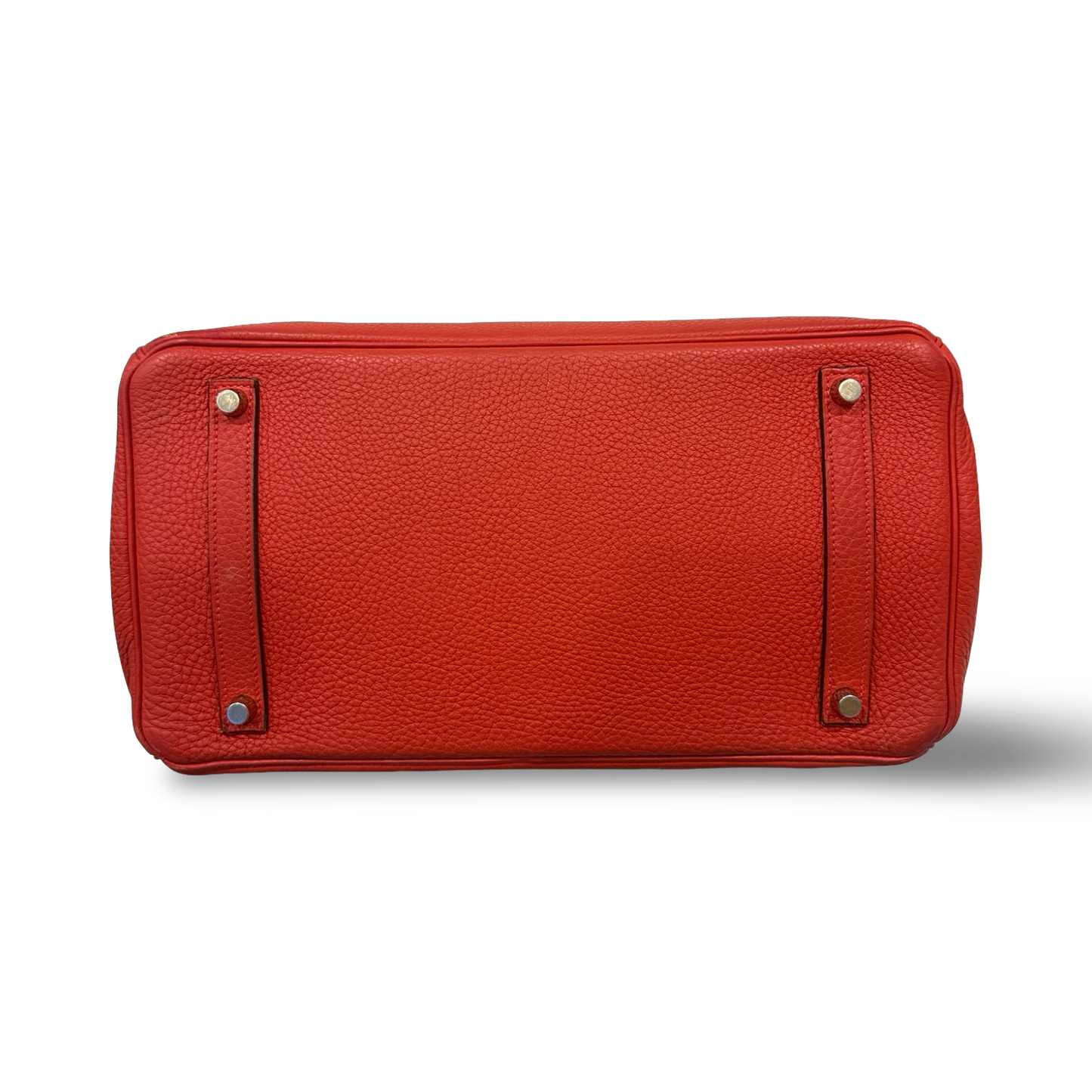 Herme Togo 35 Birkin Bag - GHW / Red
