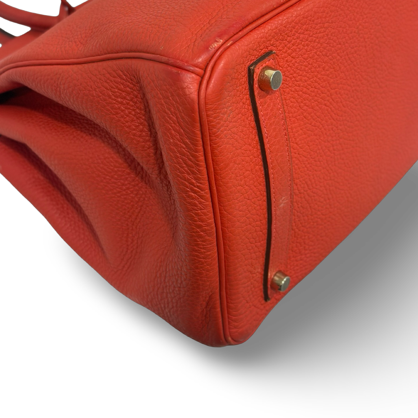 Herme Togo 35 Birkin Bag - GHW / Red