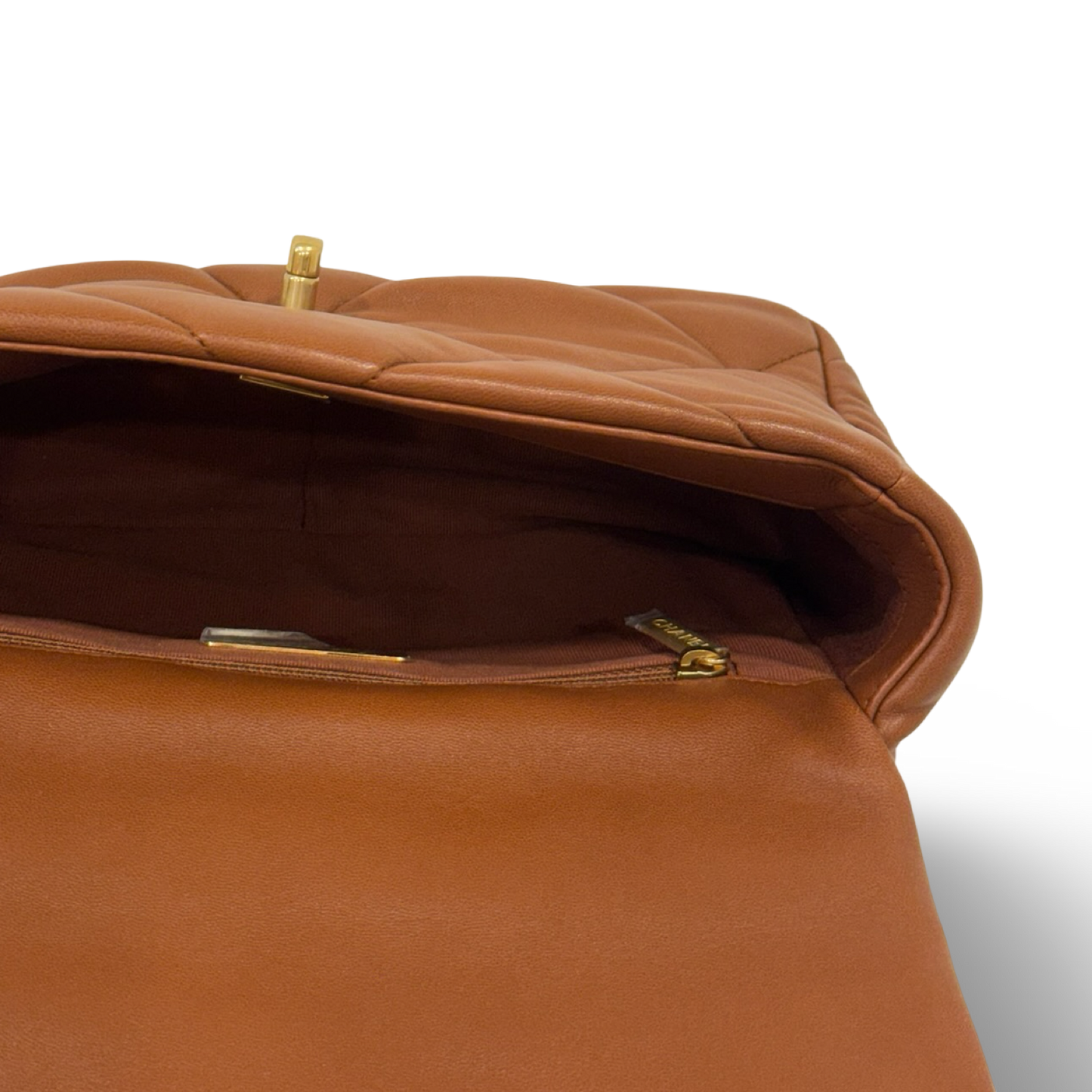Chanel Quilted Calfskin Medium 19 Bag - GHW / Caramel
