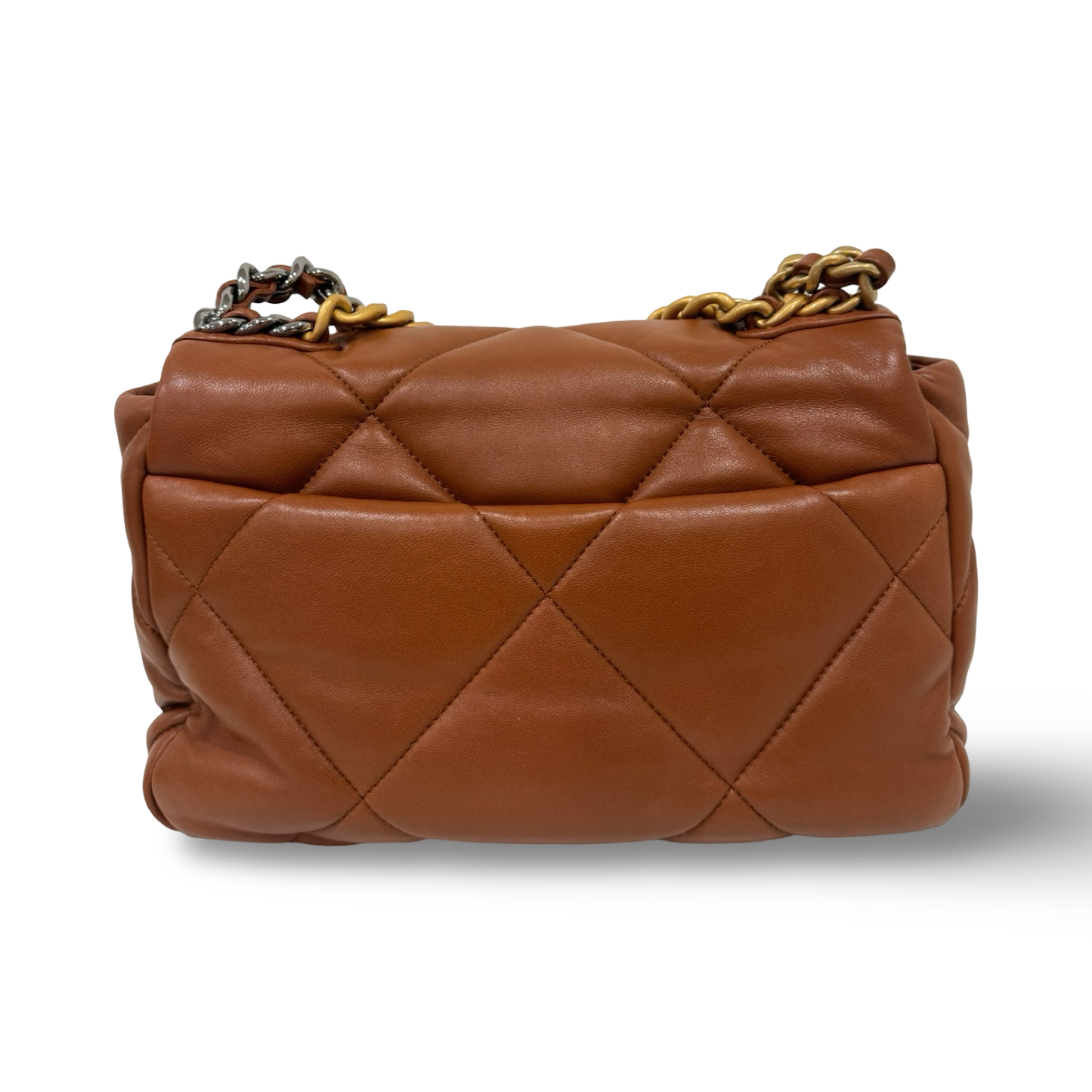 Chanel Quilted Calfskin Medium 19 Bag - GHW / Caramel