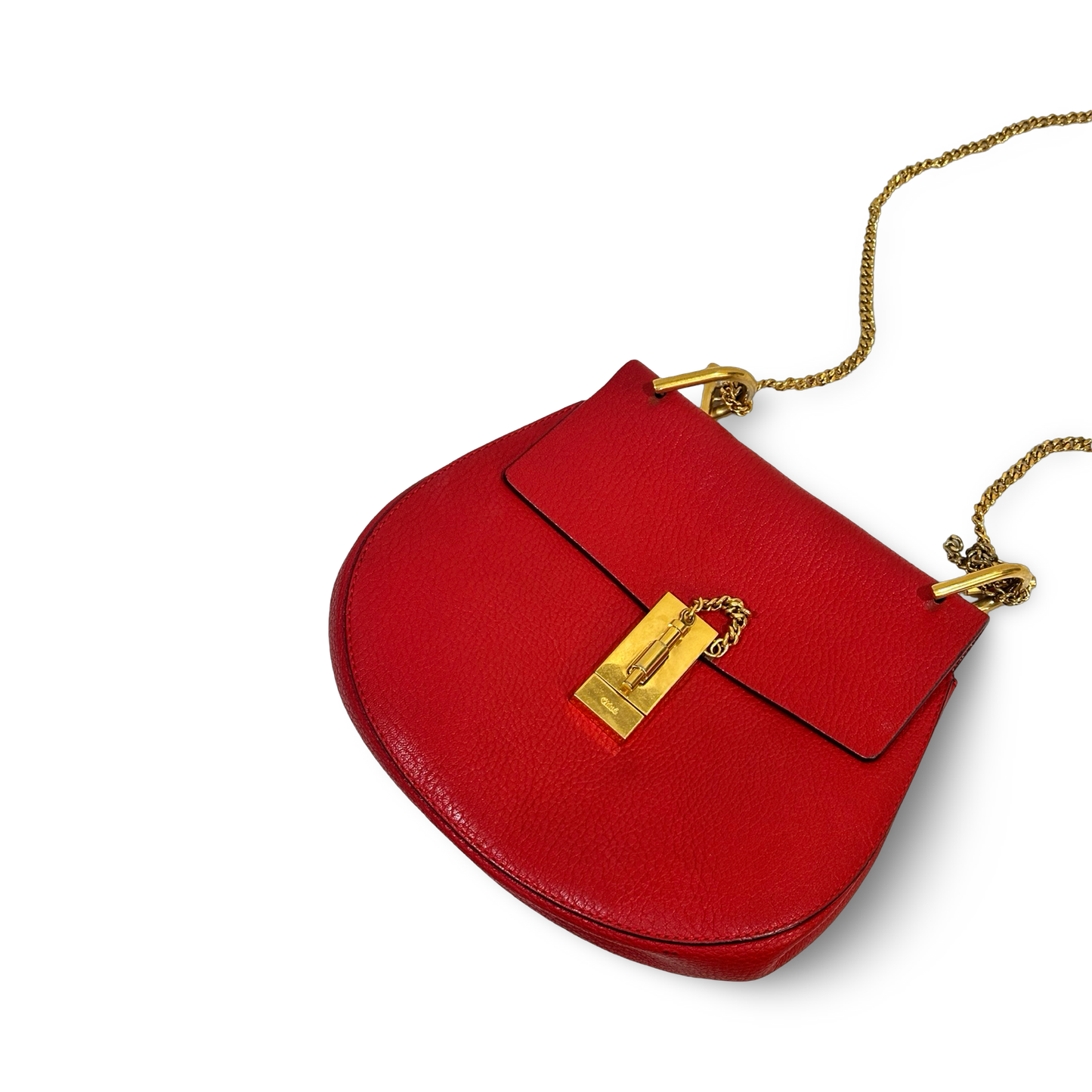Chloé Medium Drew Bag Gold Red