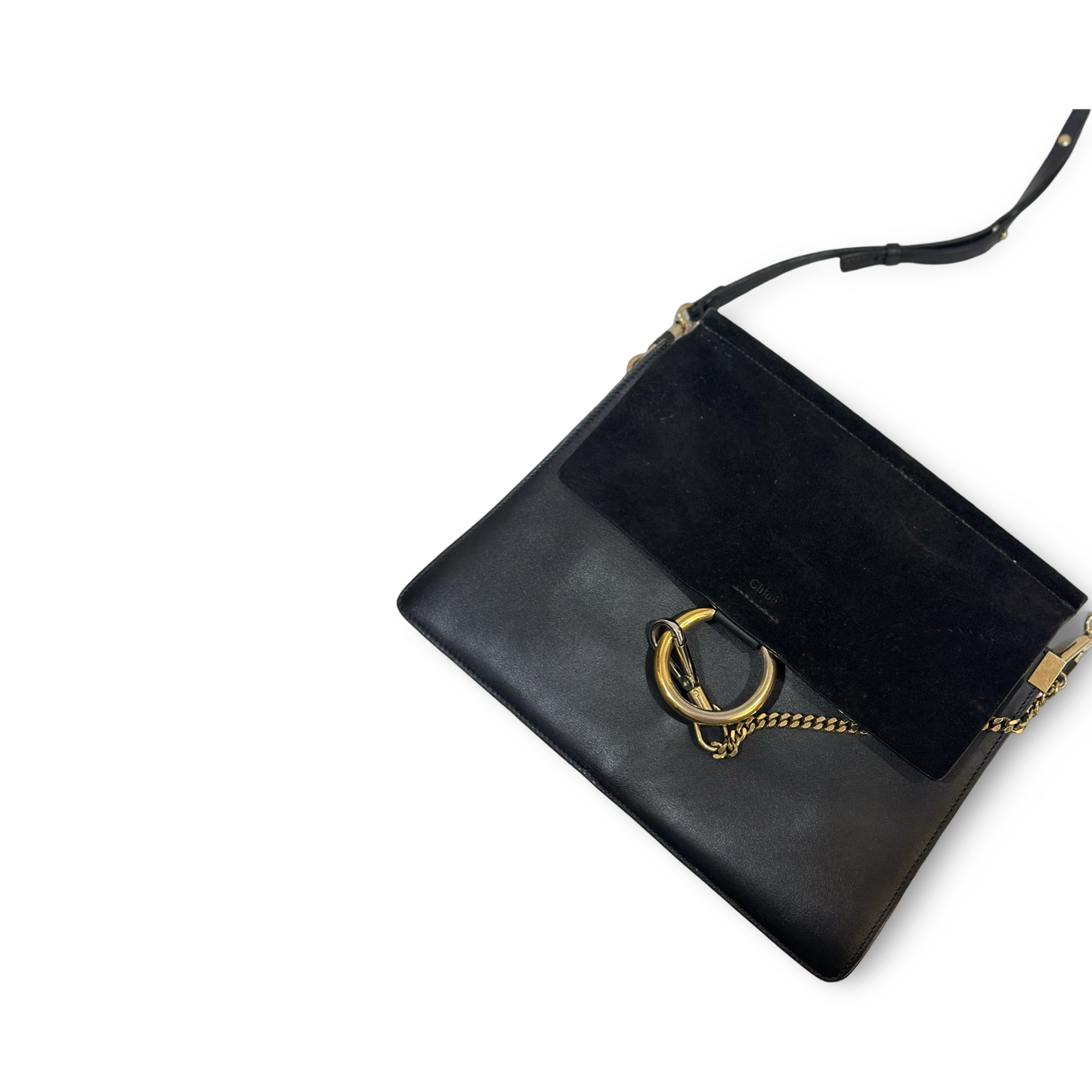Chloé Suede Medium Faye - GHW / Black