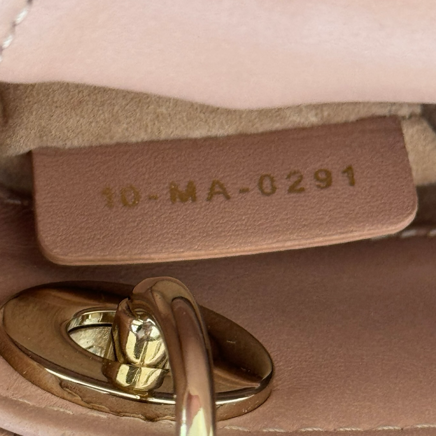 Dior Cannage Lambskin Micro Lady Bag - GHW / Nude