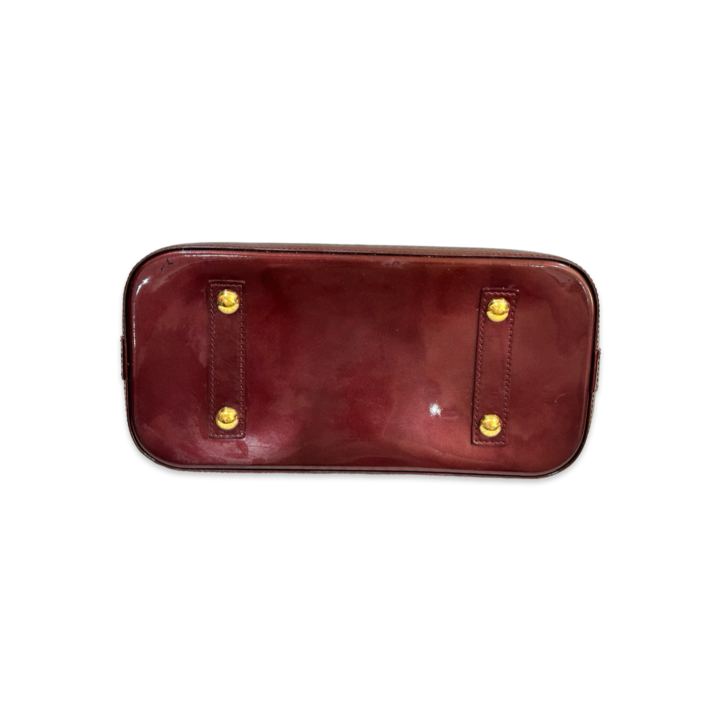 Louis Vuitton Patent MM Alma Bag Burgundy