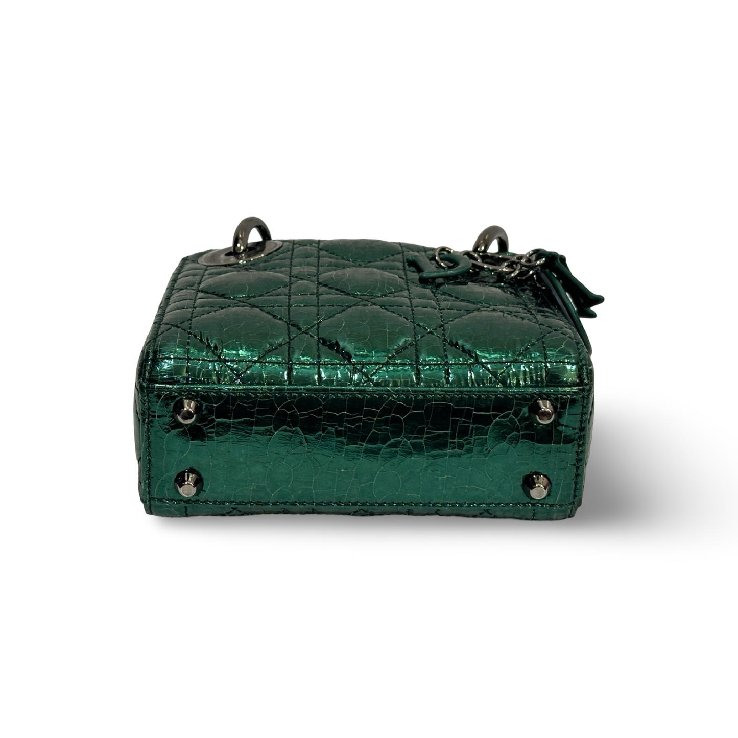 Dior Classic Calfskin Micro Lady Bag Green
