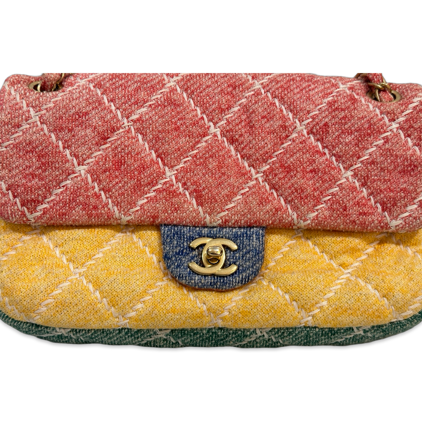 Chanel Classic Tweed Muticolor Medium CF Rainbow