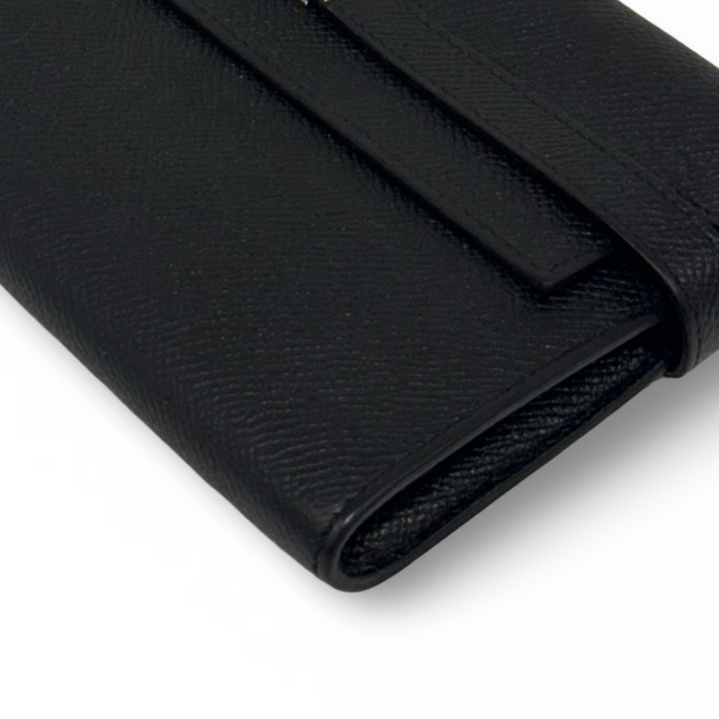 Hermes Epsom Kelly Long Wallet - SHW / Black