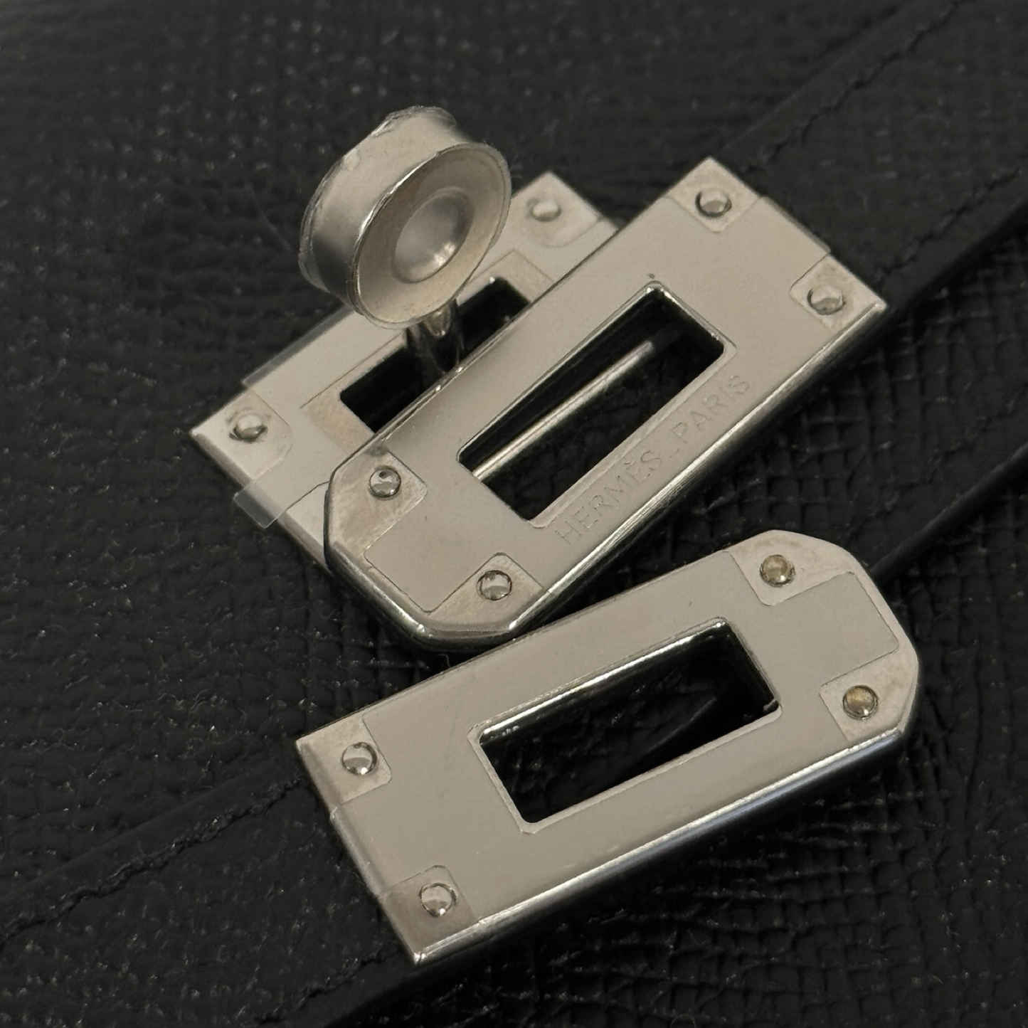Hermes Epsom Kelly Long Wallet - SHW / Black