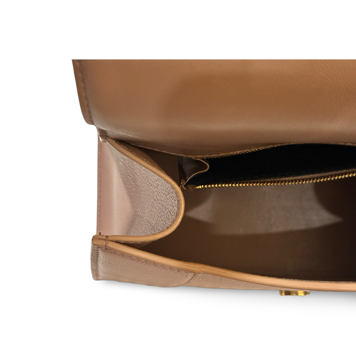 Balenciaga Grained Calfskin Hourglass w/ Strap Nude Beige