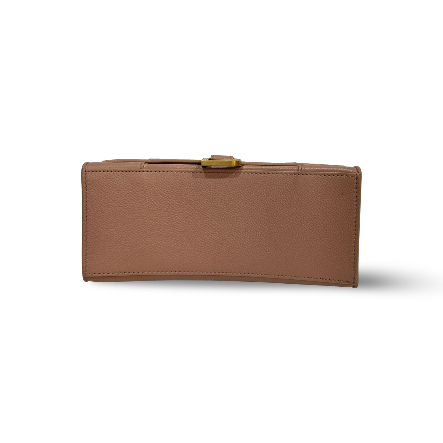 Balenciaga Grained Calfskin Hourglass w/ Strap Nude Beige