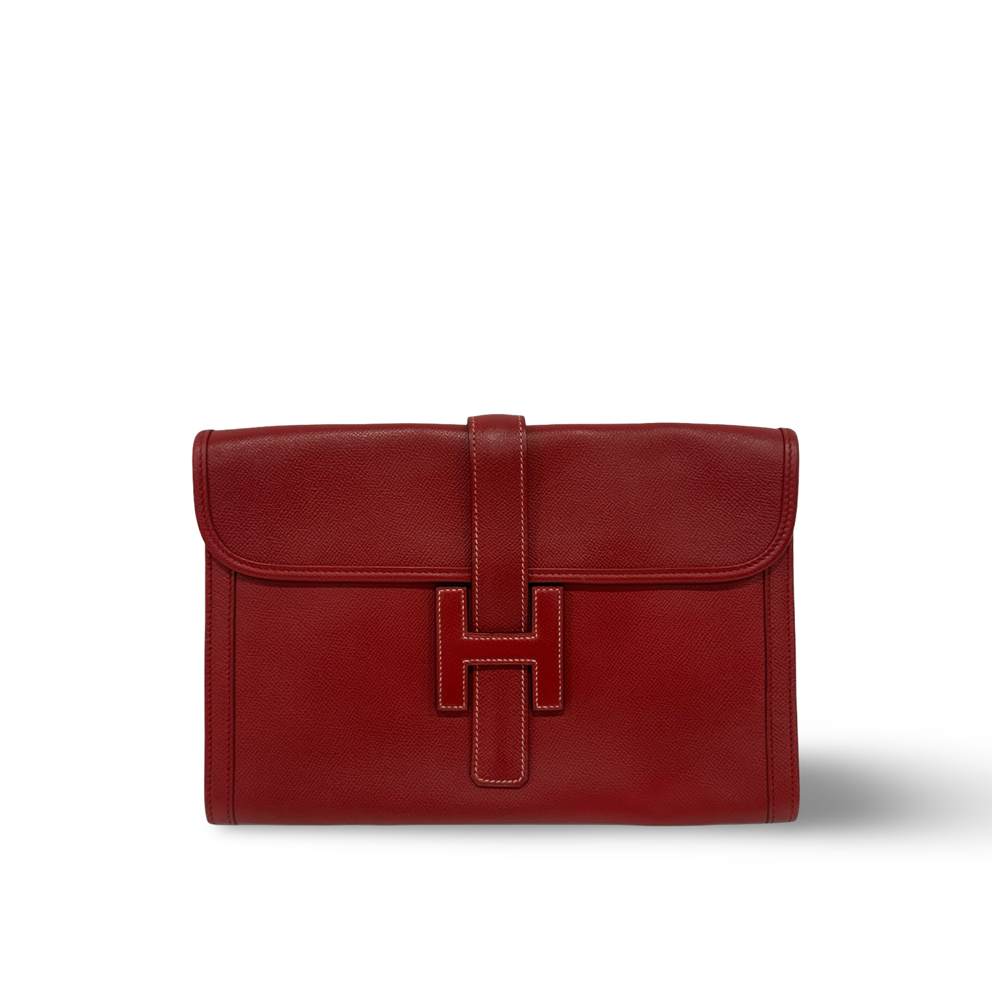 Hermes Epsom Jige PM Clutch - Red