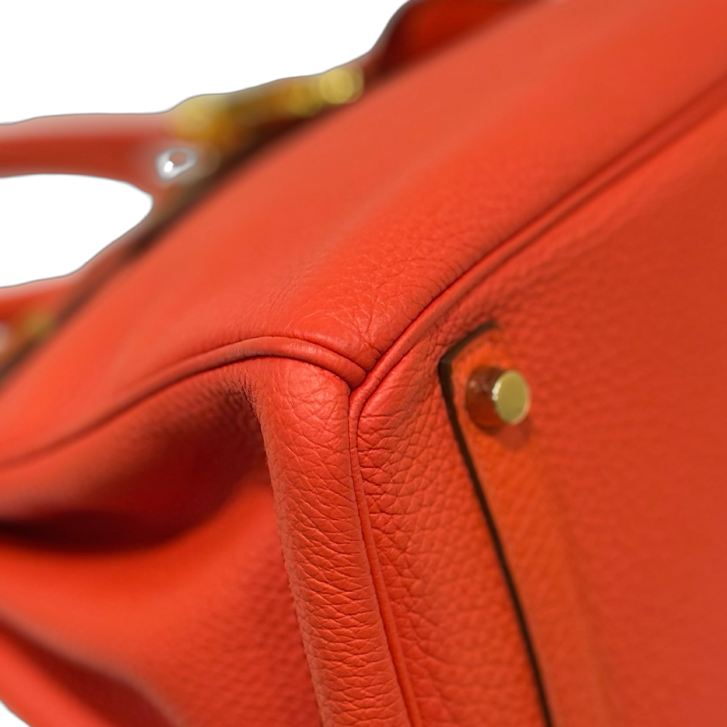 Hermes Togo 30 Birkin Bag - GHW / Red