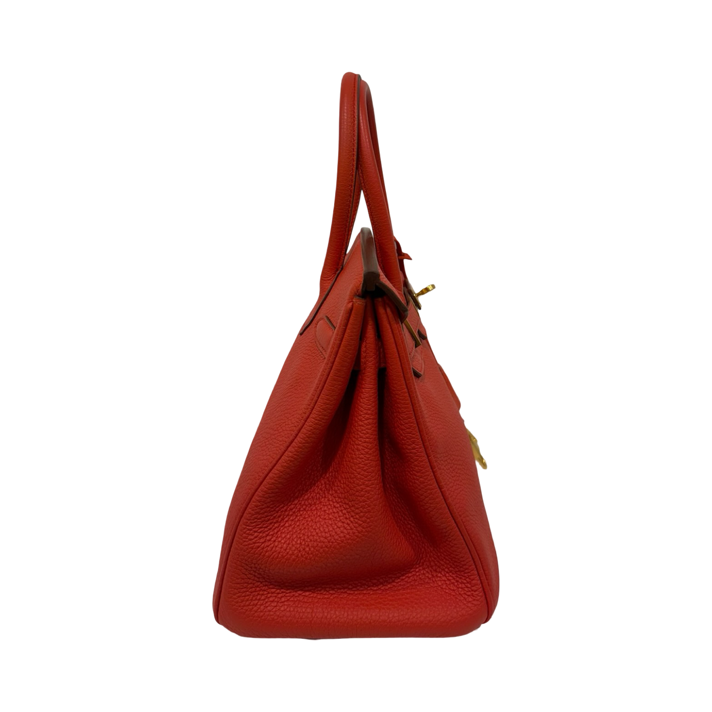 Hermes Togo 30 Birkin Bag - GHW / Red