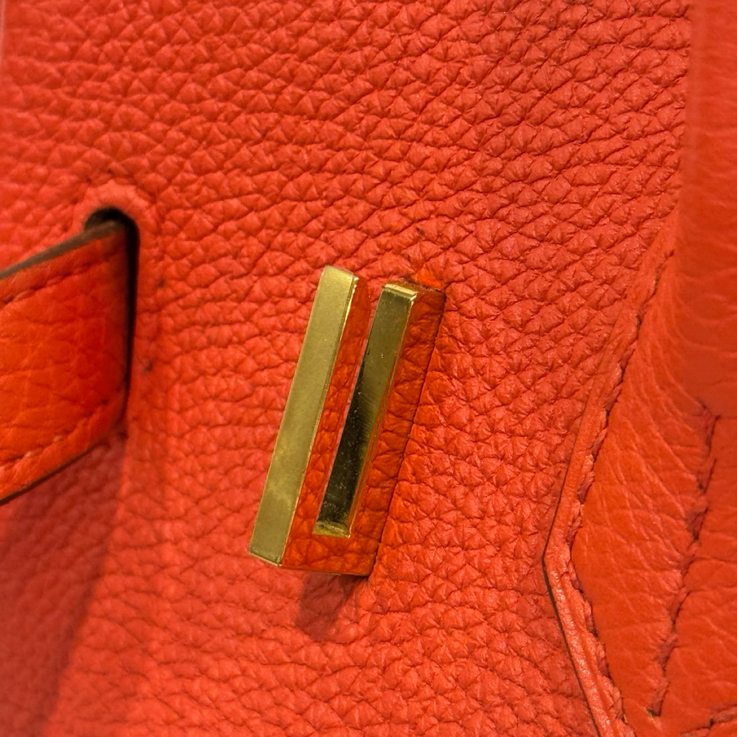 Hermes Togo 30 Birkin Bag - GHW / Red