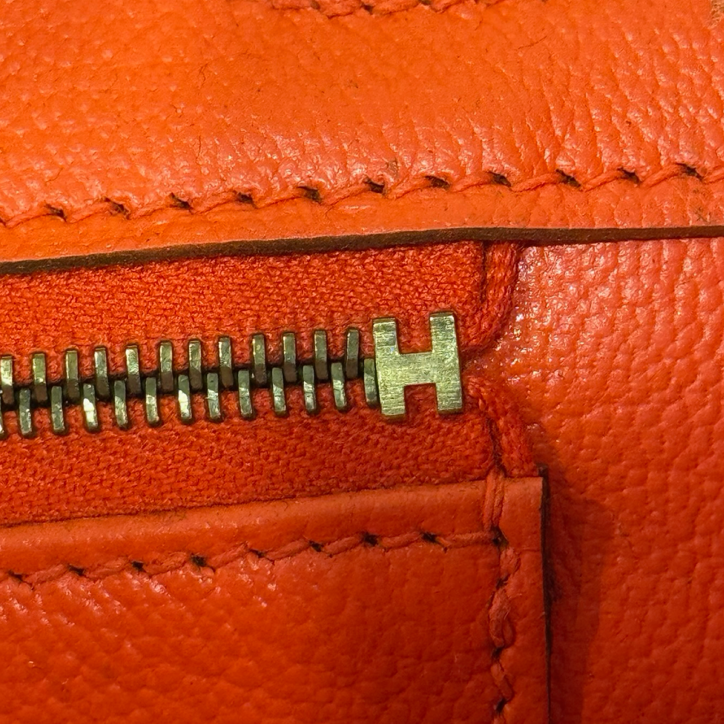 Hermes Togo 30 Birkin Bag - GHW / Red