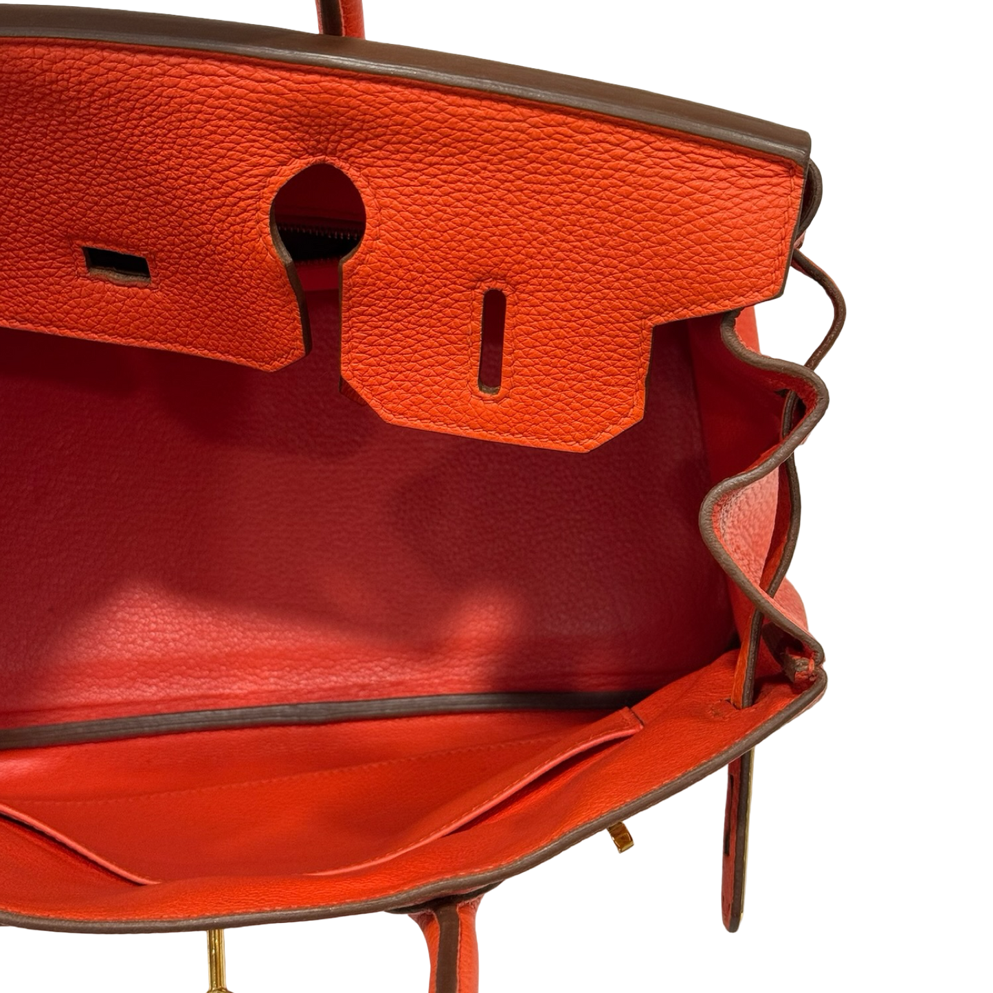 Hermes Togo 30 Birkin Bag - GHW / Red