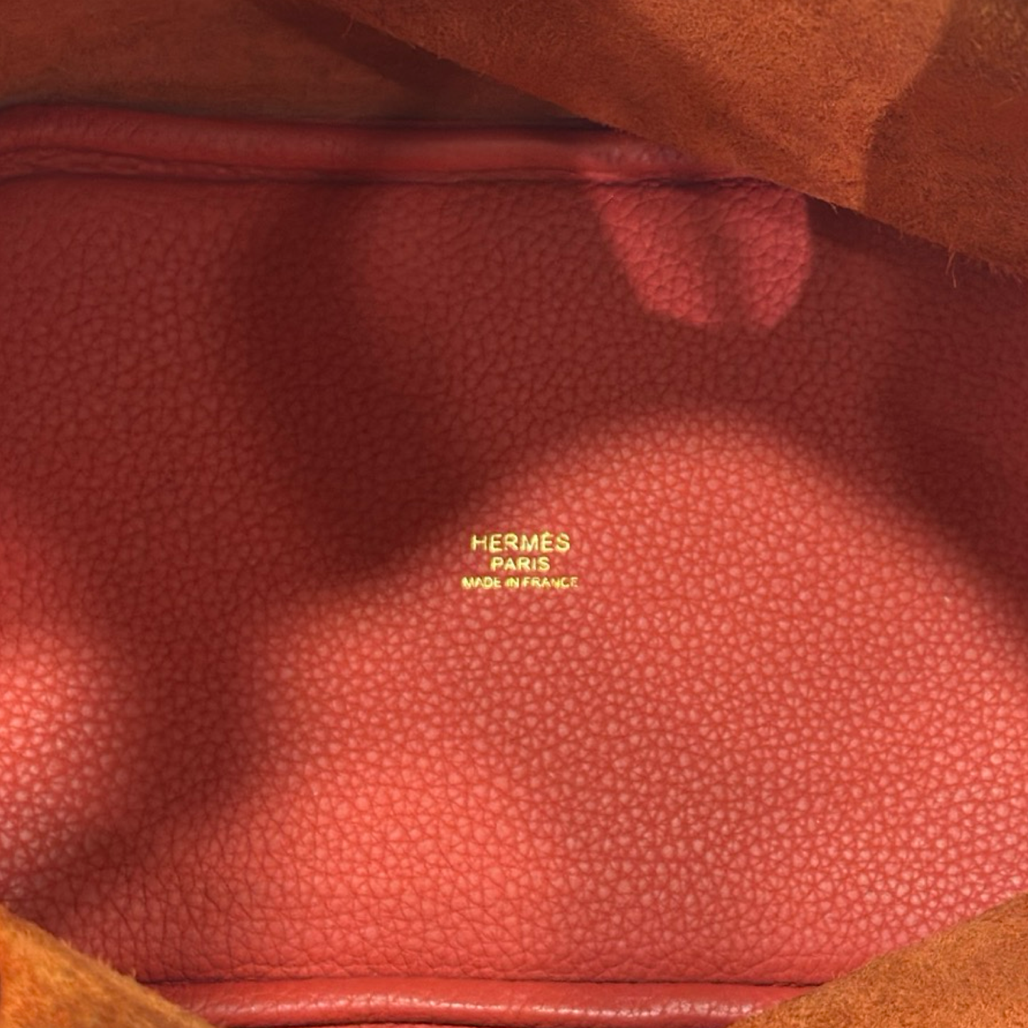 Hermes Togo 5E Vermillon Picotin 18 - Gold / Red