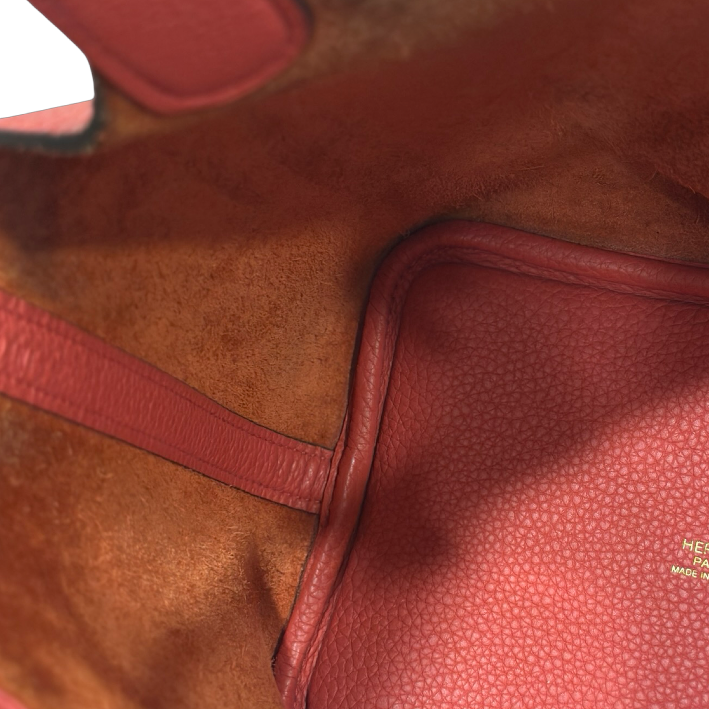 Hermes Togo 5E Vermillon Picotin 18 - Gold / Red