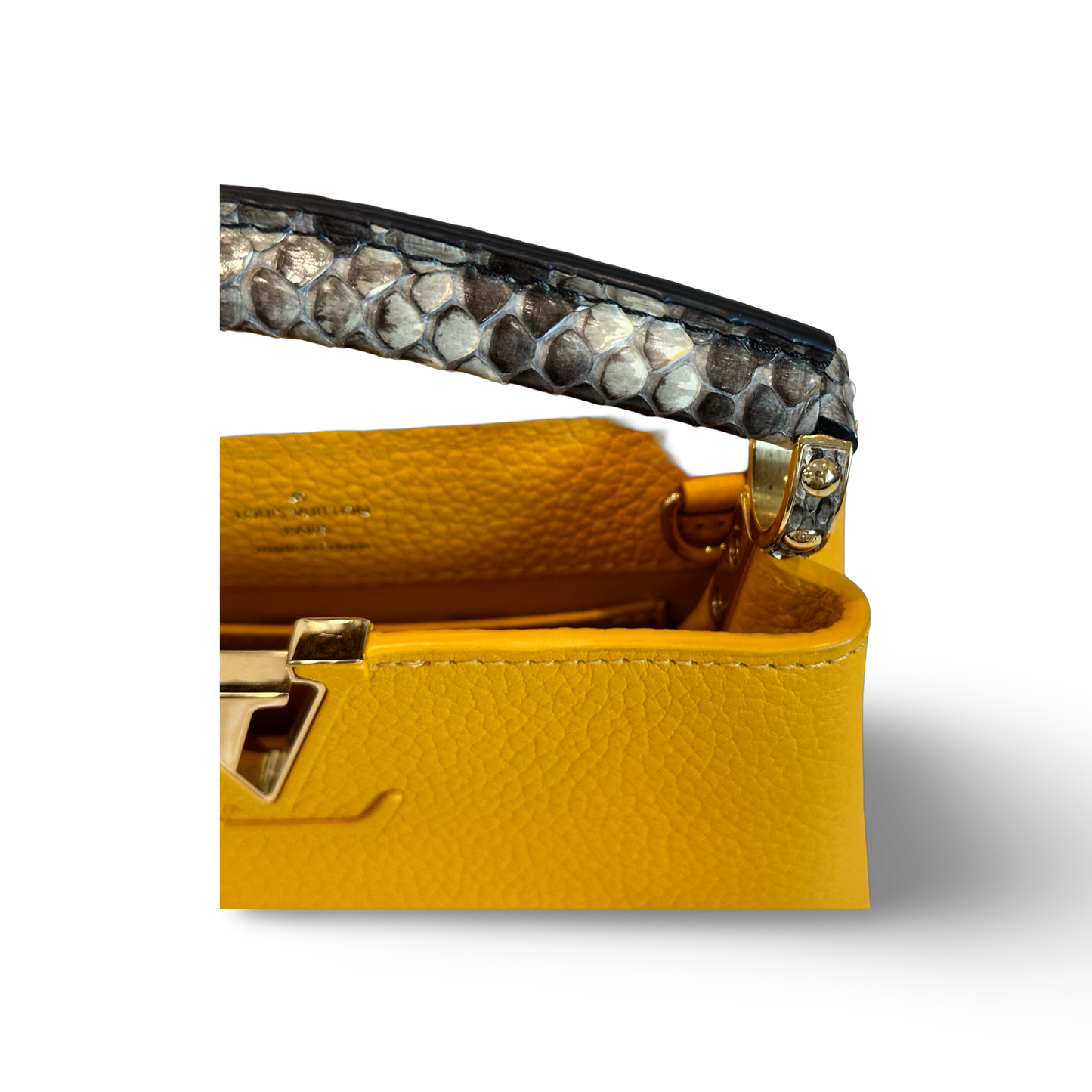 Louis Vuitton Mini Capucines Sneak Skin Yellow